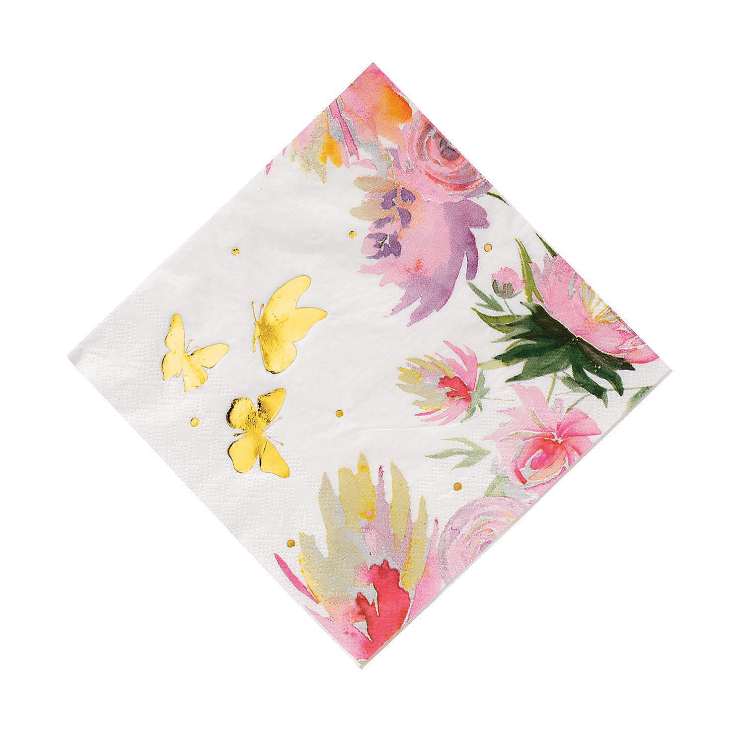 Fairy Themed Lunch Napkins - 16 Pack Disposable Party Napkins for Birthday, Baby Shower & Wedding Decorations - Cute Paper Napkins for Kids & Adults