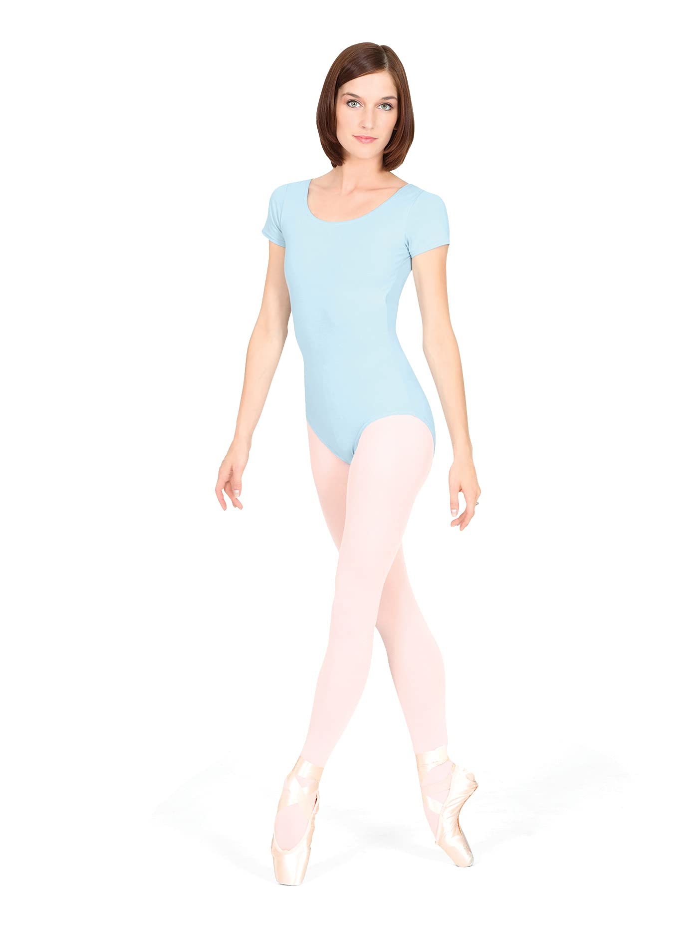 Women's Cotton Short Sleeve Dance Leotard - Breathable Stretch Ballet Gymnastics Leotard for Dance Class, Yoga & Performance (Perfect for Ballet, Jazz, Contemporary & Aerial Arts)
