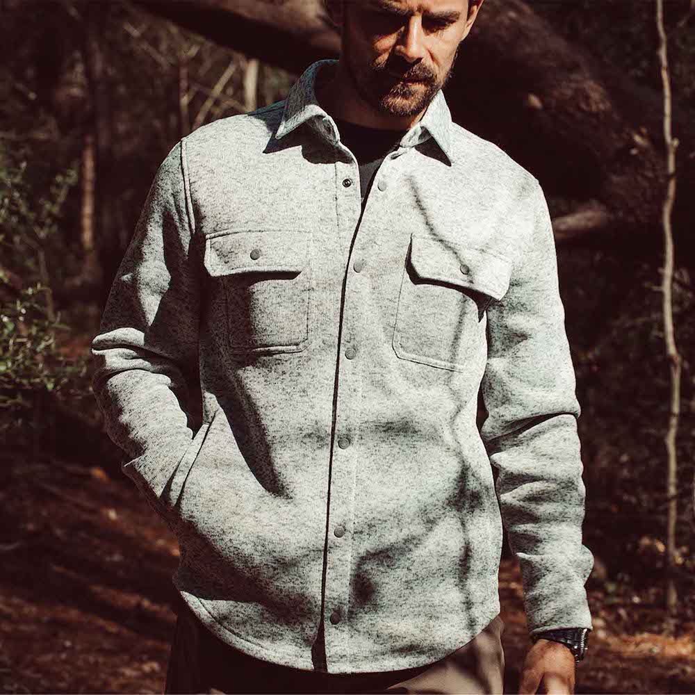 Men's Norris Shirt Jacket - Heather Grey | Lightweight Casual Outerwear for Fall & Spring | Perfect for Outdoor Activities, Hiking, and Streetwear Fashion