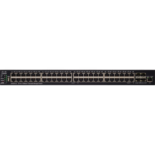 Cisco SX550X-52 52-Port 10GBase-T Stackable Managed Network Switch for Enterprise Data Centers & High-Speed Networking