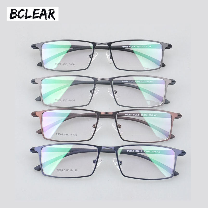Premium Alloy Frame Eyeglasses for Men - Business Style Full Frame 9068 | Lightweight & Durable for Office, Reading & Daily Wear