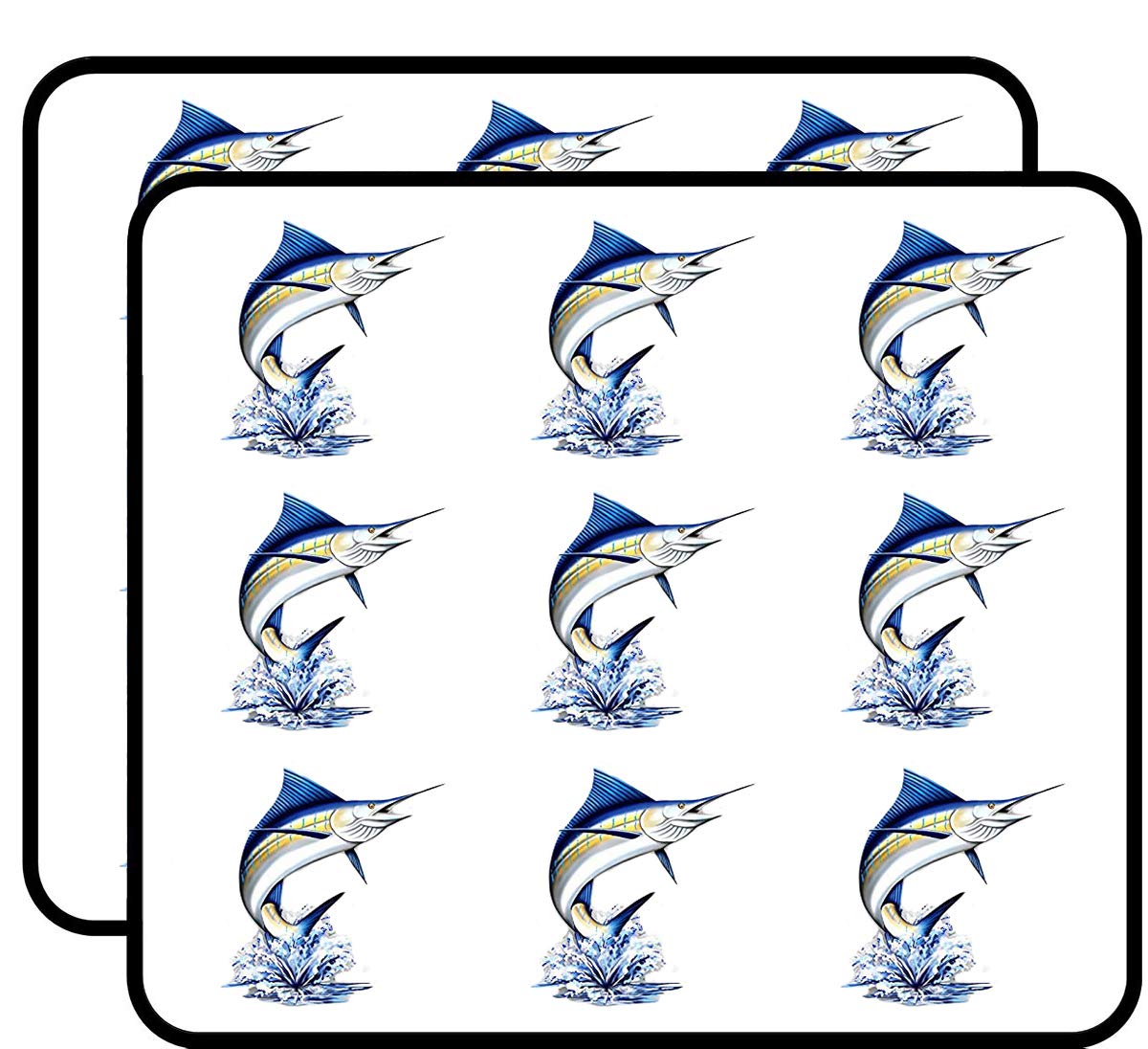 Jumping Marlin Vinyl Stickers 2 Inch - 18 Pack Waterproof Decals for Laptop, Car, Phone, Cooler, Skateboard - Durable Outdoor & Indoor Decorative Stickers for DIY Projects, Gifts, and Personalization
