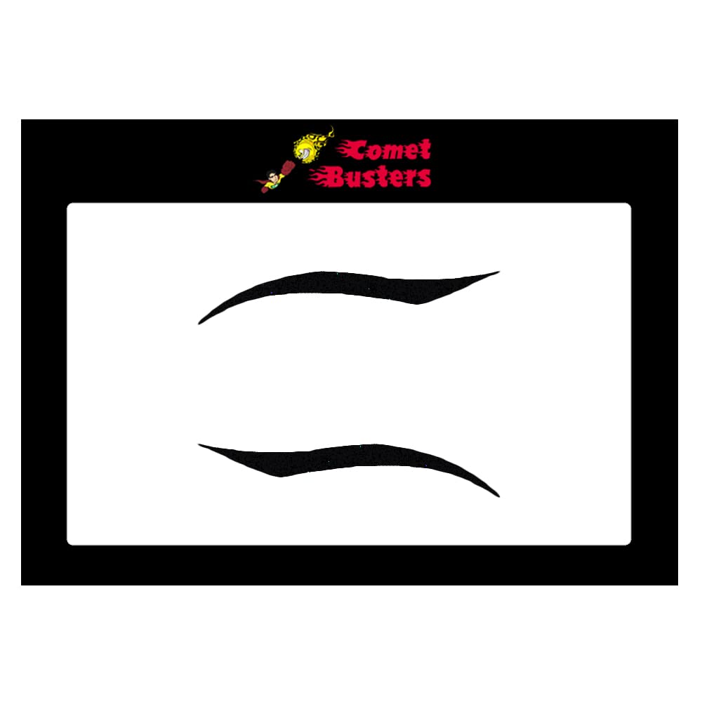 Comet Busters Matte Black Eyeliner Stickers (EYE069) - Waterproof Self-Adhesive Eye Makeup Decals for Parties, Halloween & Cosplay