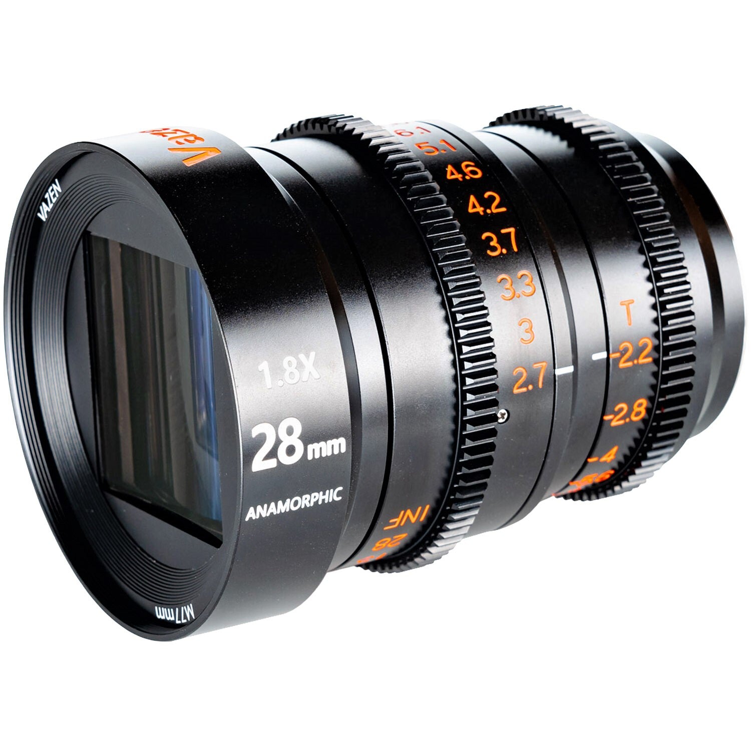 Vazen 28mm T2.2 1.8X Anamorphic Lens for Micro Four Thirds (MFT) Cameras - Amber Coating | Perfect for Cinematic Filmmaking, Music Videos & Professional Photography