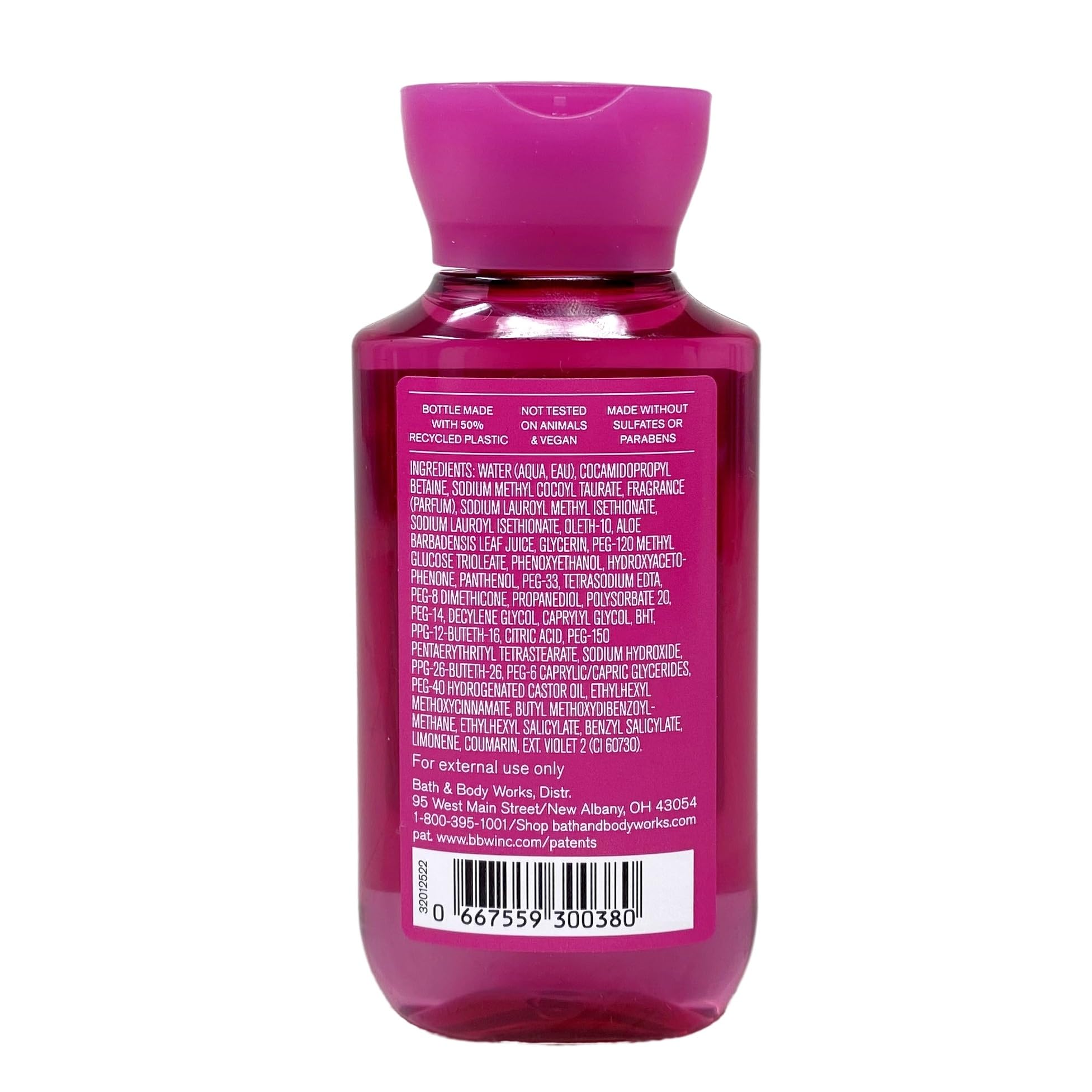 Bath & Body Works Perfect In Pink Mini Body Cream & Body Wash Travel Set with Free Himalayan Salt Soap Sample - Moisturizing & Refreshing for On-The-Go Skincare