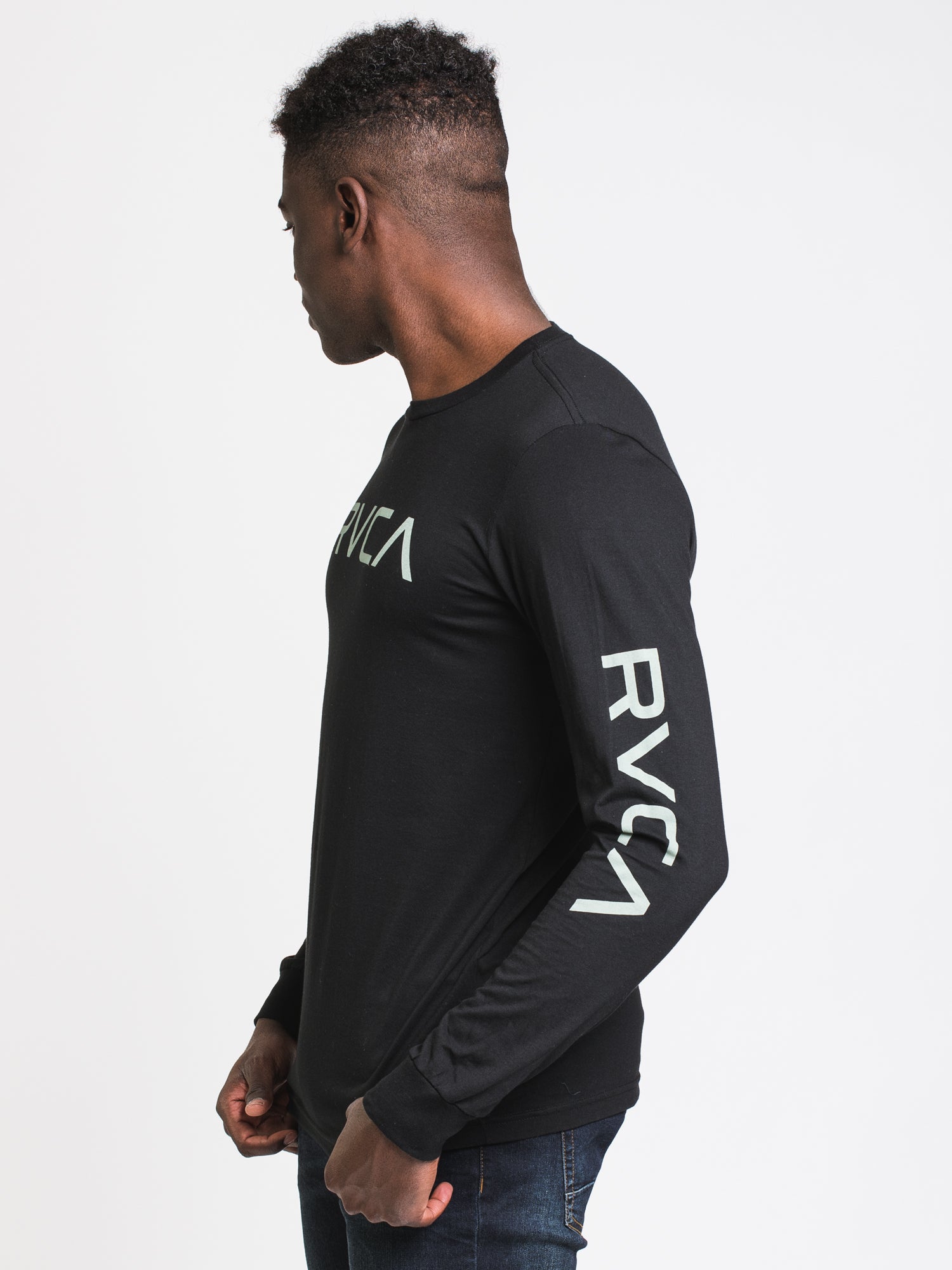BIG RVCA Long Sleeve T-Shirt for Men - Comfortable Cotton Crewneck Tee | Perfect for Casual Wear, Outdoor Activities & Street Style