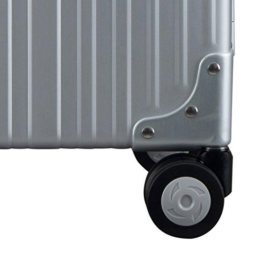 Aleon 32 Inch Lightweight Aluminum Rolling Suitcase - Platinum Expandable Carry-On Luggage for Business Travel & Vacation | TSA Lock & Spinner Wheels