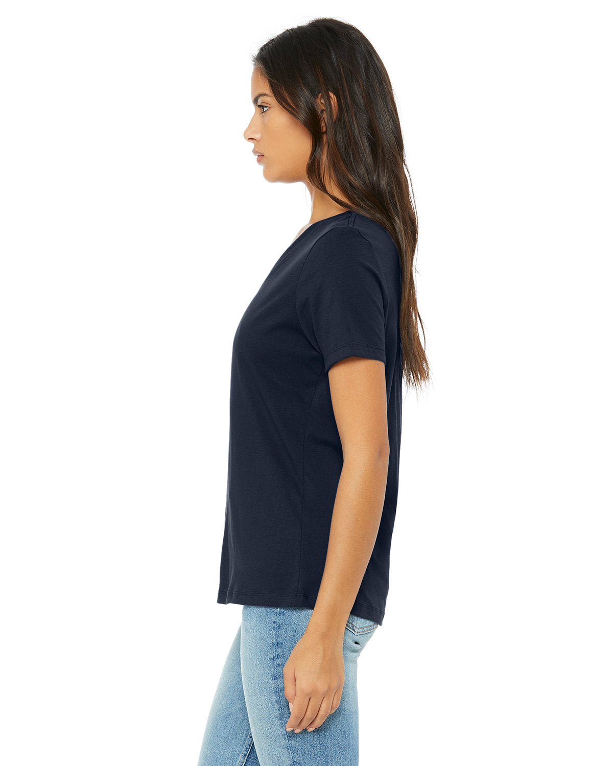 Bella + Canvas 6405 Women's Relaxed Fit Jersey V-Neck T-Shirt - Soft Cotton Tee for Casual Wear, Layering & Everyday Comfort