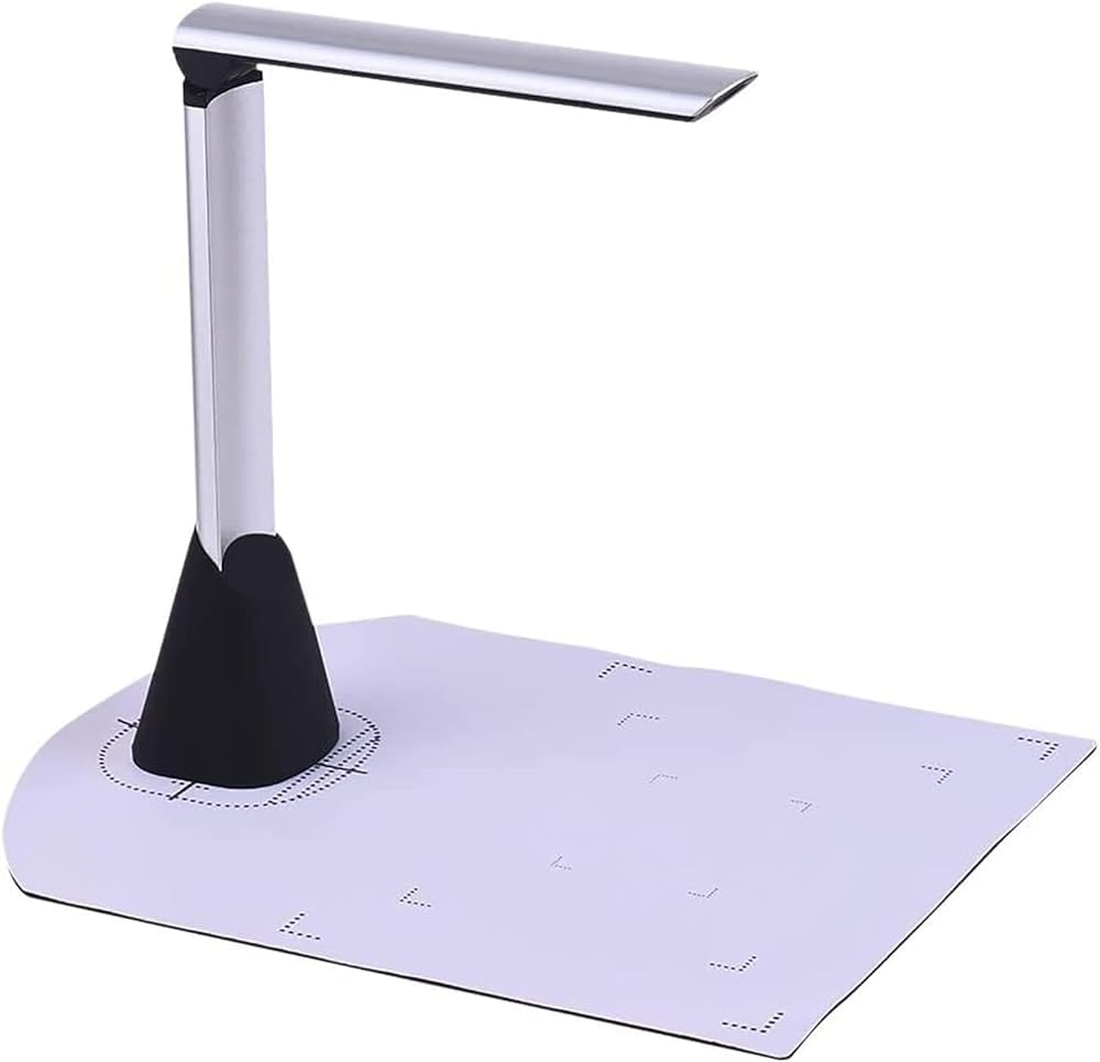 5MP HD A4 Document Scanner - 1 Second High-Speed Scanning with OCR Text Recognition - Portable Book & Receipt Scanner for Office, School & Home Use