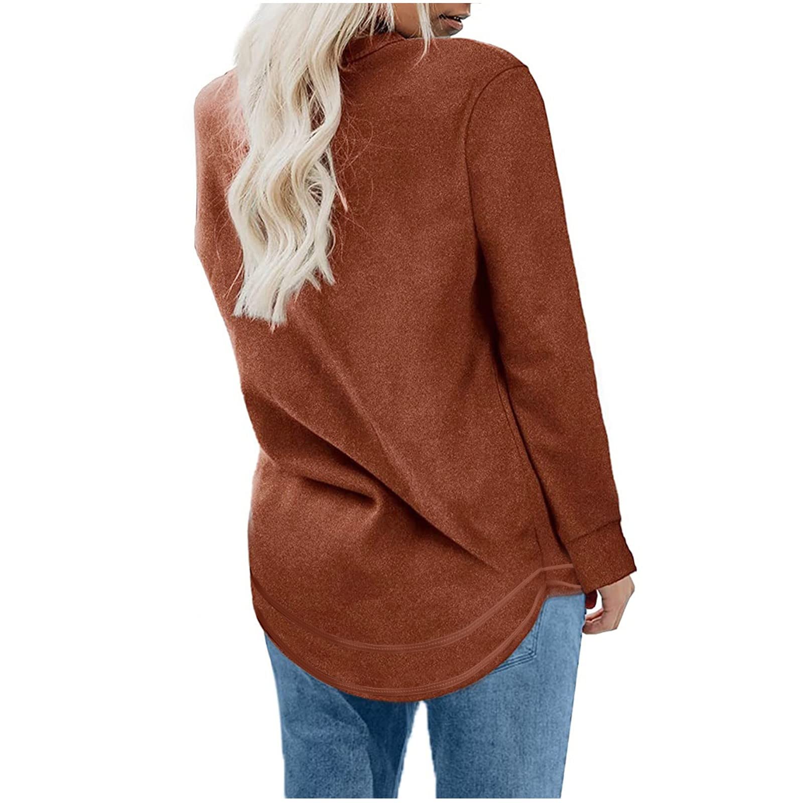 Trendy Women's Long Sleeve Tunic Tops - Casual Swing Blouse Shirt for Summer | Perfect for Office, Date Night & Weekend Outings