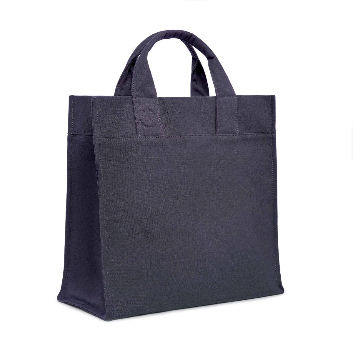 Stylish Logo Tote Bag in Anthracite Grey - Perfect for Shopping, Work & Travel | Eco-Friendly Reusable Cotton Tote