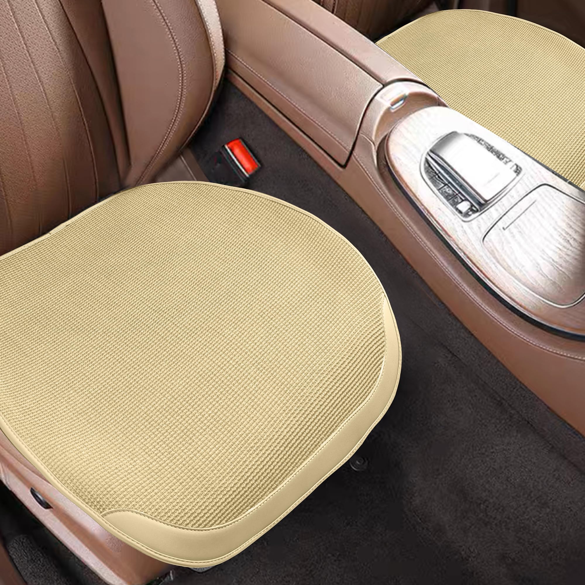 Breathable Non-Slip Car Seat Cushion Cover - Premium Linen Air Layer Seat Protector for Comfort & Support - Perfect for Long Drives, Road Trips & Daily Commutes