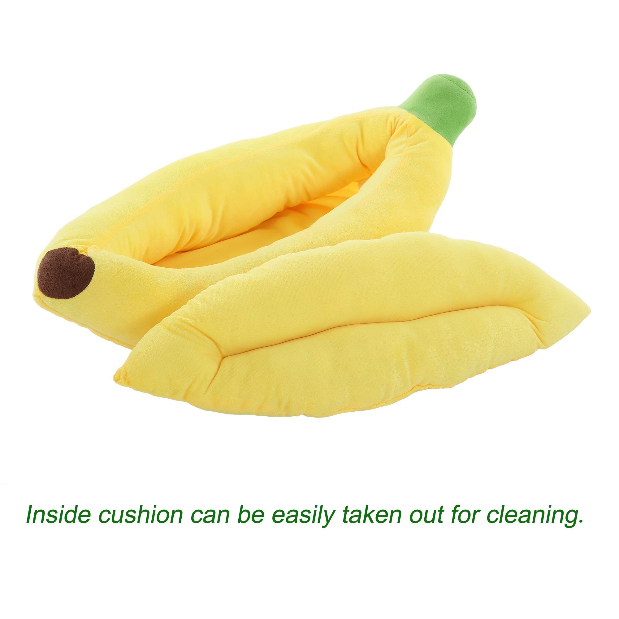 Soft Silicute Banana Pet Bed - Cozy Plush Dog & Cat Bed for Small Pets | Perfect for Snuggling, Napping & Home Decor