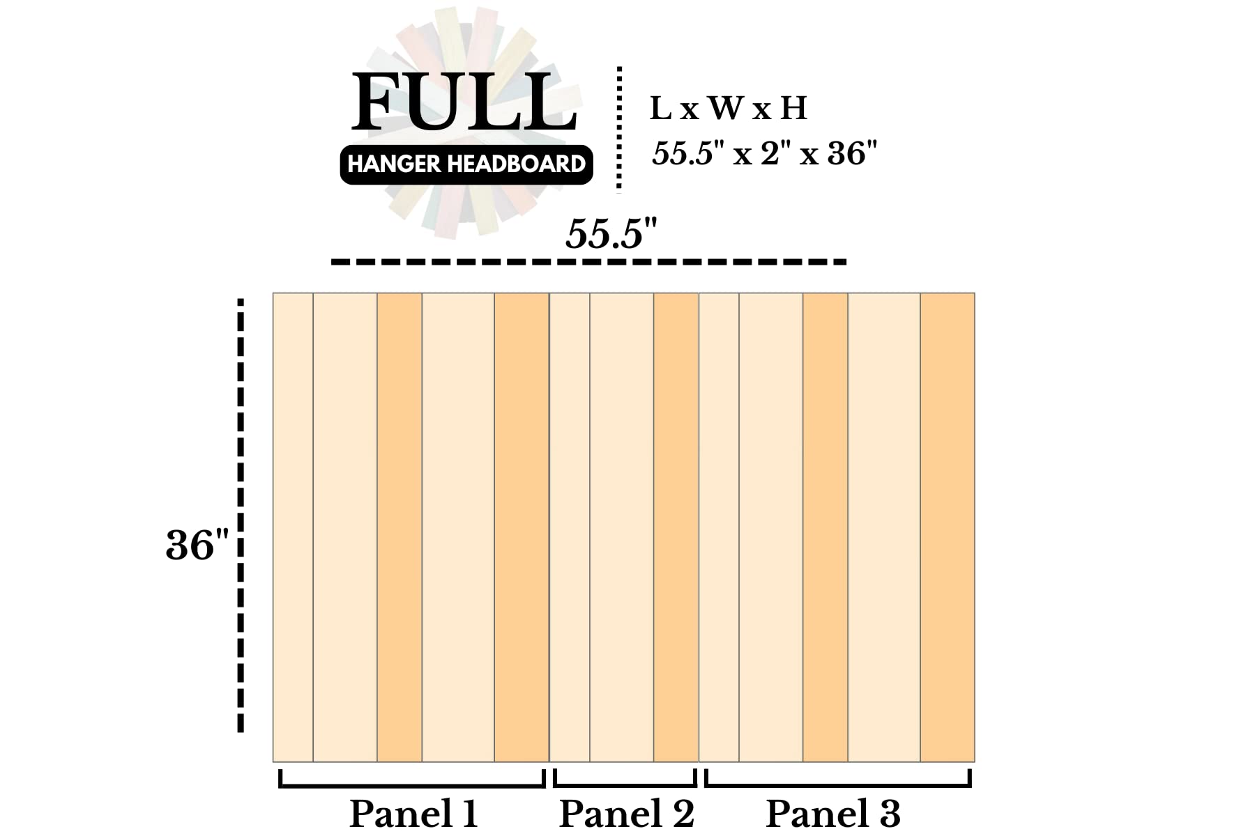 Navy Blue Coastal Weathered Solid Wood Barn Wall Headboard - Adjustable Height, Wall Mount Floating Panels, Easy Assembly (Full Size) - Perfect for Beach House, Farmhouse & Coastal Bedroom Decor
