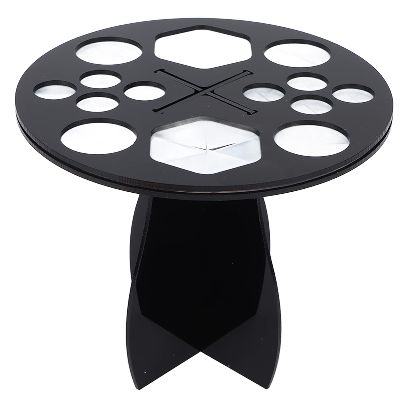 Ladieshow 14-Hole Makeup Brush Drying Rack & Holder - Multifunctional Cosmetic Brush Organizer & Drying Stand (Black) | Perfect for Salon, Home Makeup Storage & Brush Care