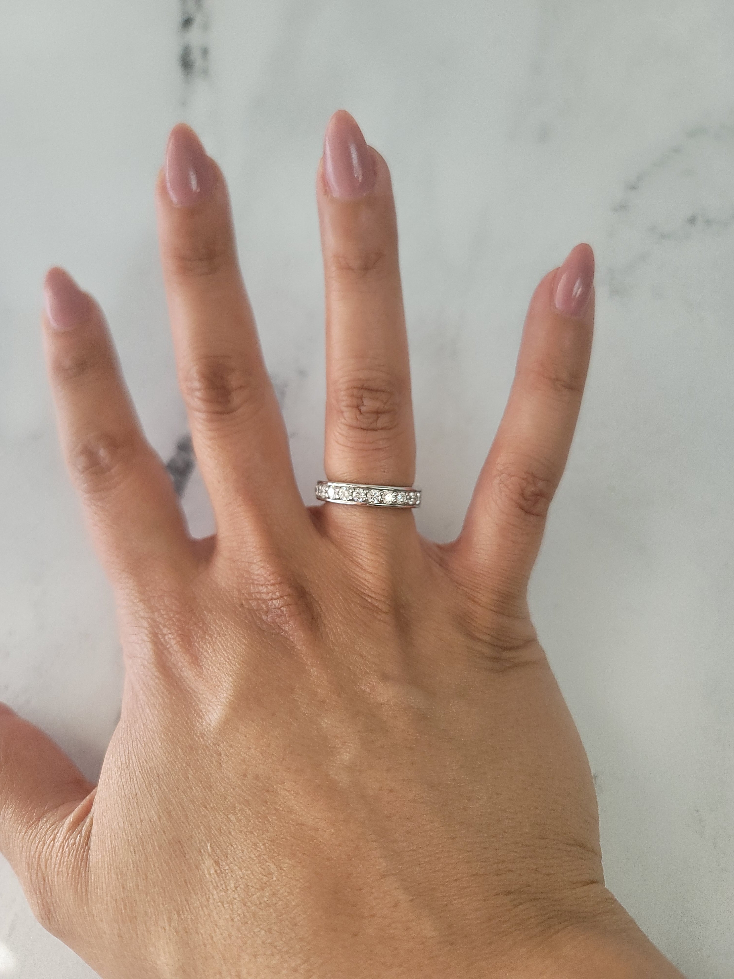 1 Carat Channel Set Diamond Wedding Band Ring - 14K White Gold for Women - Perfect for Engagement, Anniversary & Bridal Jewelry Gifts