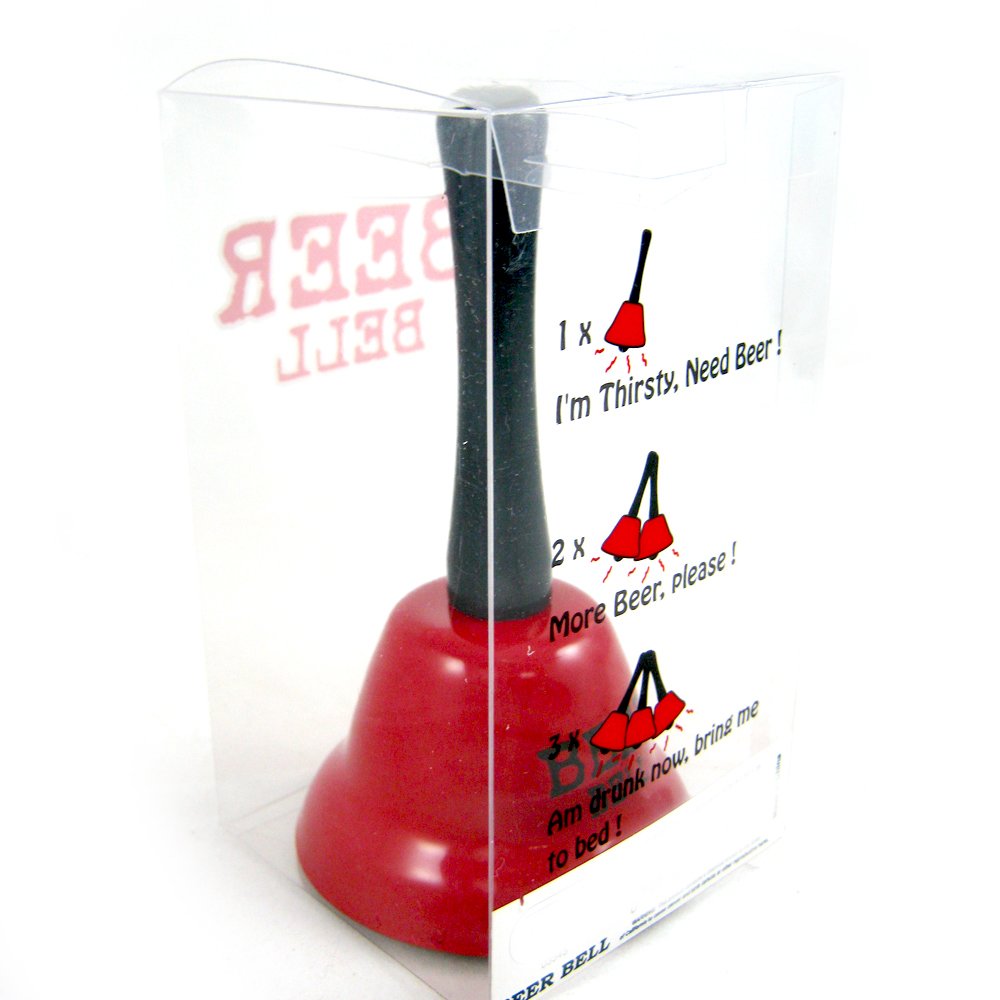 Fun Ring Beer Bell - Novelty Gag Desk & Kitchen Bar Counter Top Service Call Bell - Perfect for Parties, Restaurants & Home Use