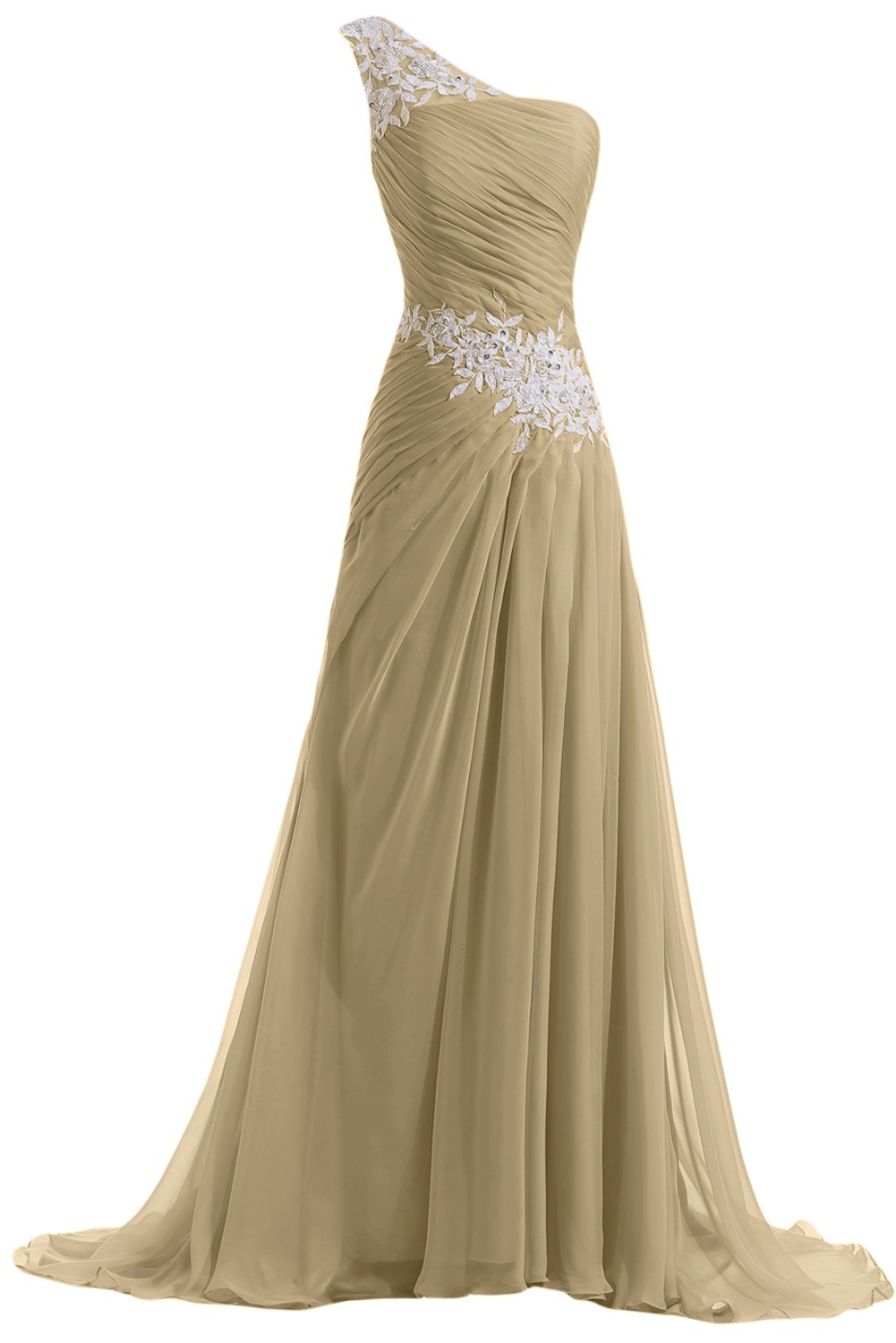 Elegant SUNVARY Chiffon Applique Bridesmaid Dress - Long Formal Evening Gown for Prom, Wedding Party & Special Occasions