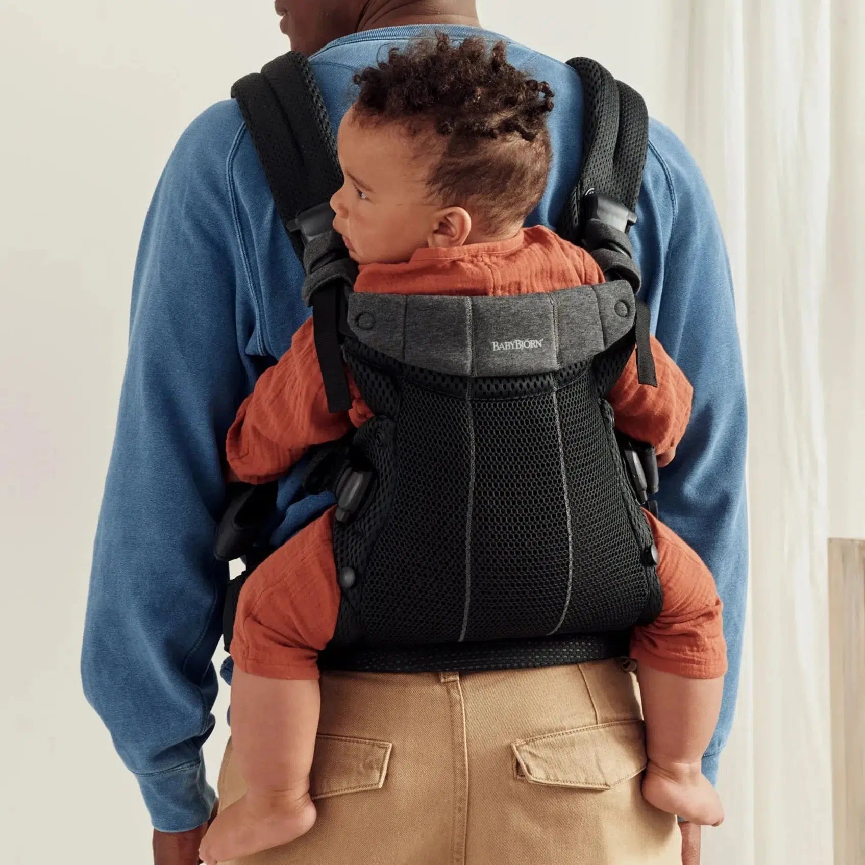 Baby Bjorn Baby Carrier Harmony - Black 3D Mesh Ergonomic Infant Carrier for Newborn to Toddler | Hands-Free Baby Wearing for Parents, Hiking, Shopping & Daily Use
