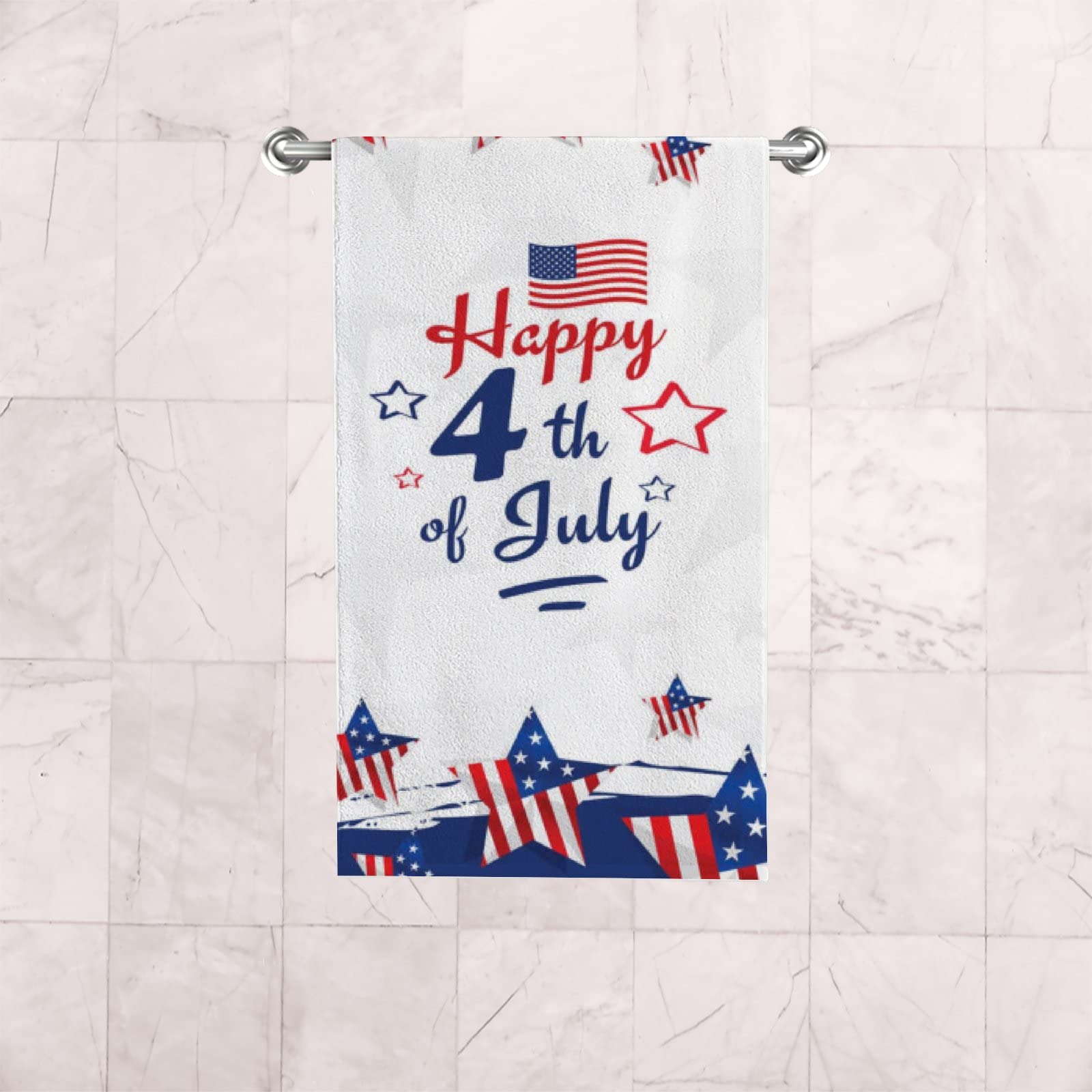 Vantaso 2-Pack Patriotic Hand Towels - Soft, Absorbent Kitchen & Bath Towels for Home, Hotel, Gym, Spa - Perfect for 4th of July Decor, Dish Drying & Hand Wiping