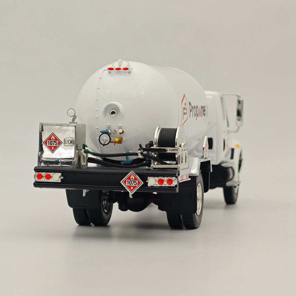 FIRST GEAR 1/34 Scale International DuraStar Propane Truck Diecast Metal Replica Model - White Collectible for Truck Enthusiasts & Display Scenes