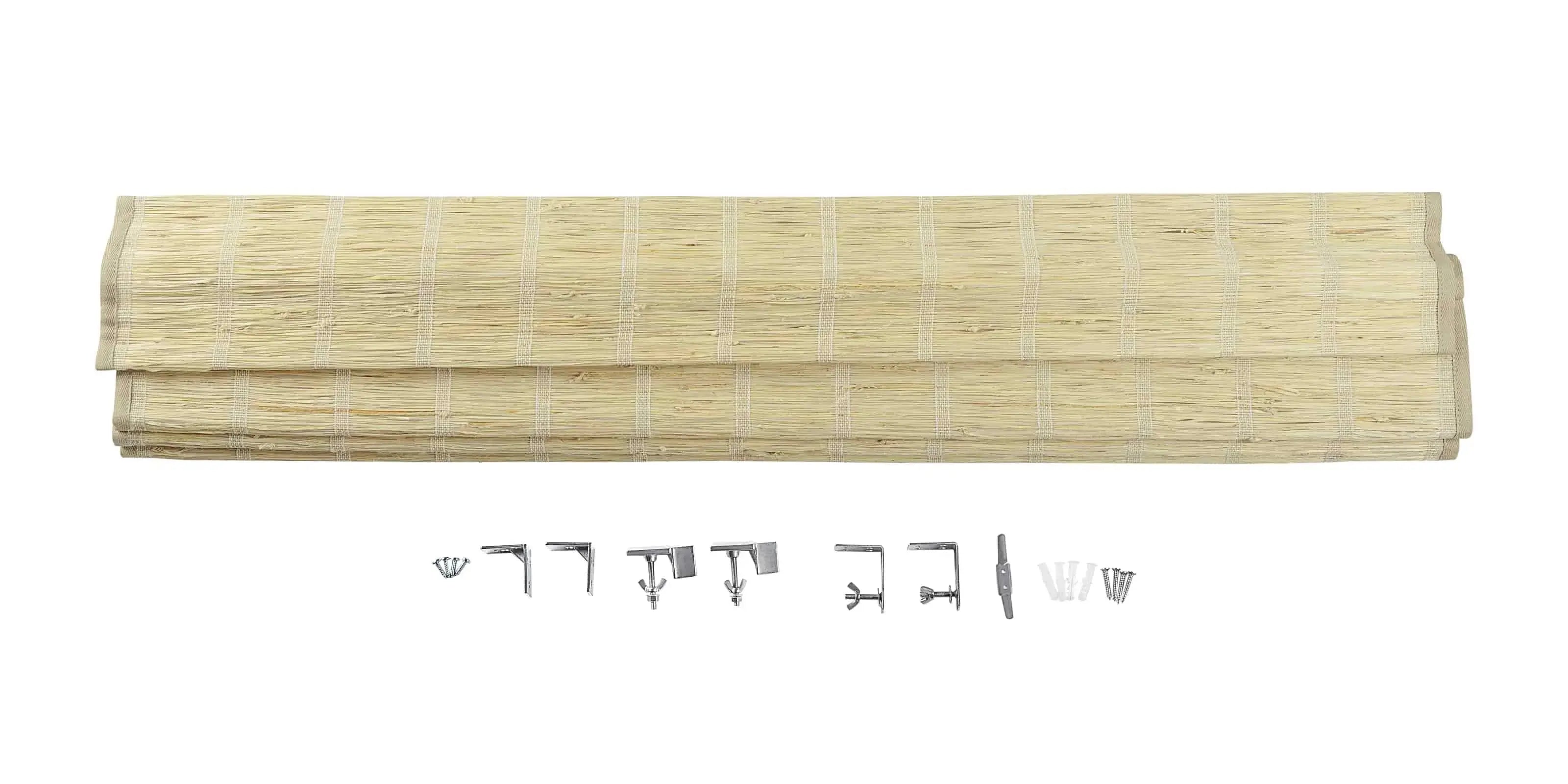 Rae Natural Ramie Jute Woven Wood Window Shades - Series M | Eco-Friendly Bamboo Blinds for Living Room, Bedroom & Office | Light Filtering & UV Protection