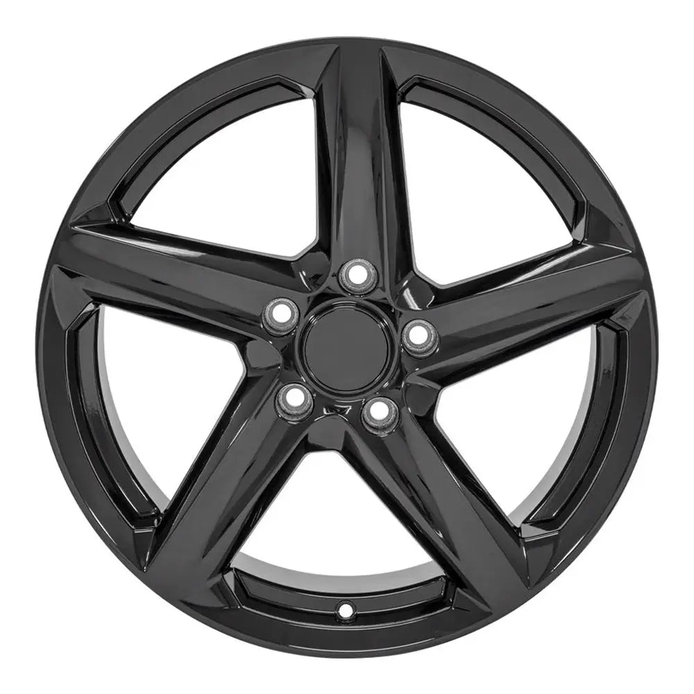 18x8.5 Inch Black CV02C Replica Wheels Rims for Chevy Corvette C5 C6 C7 - Perfect for Performance Upgrades & Street Racing