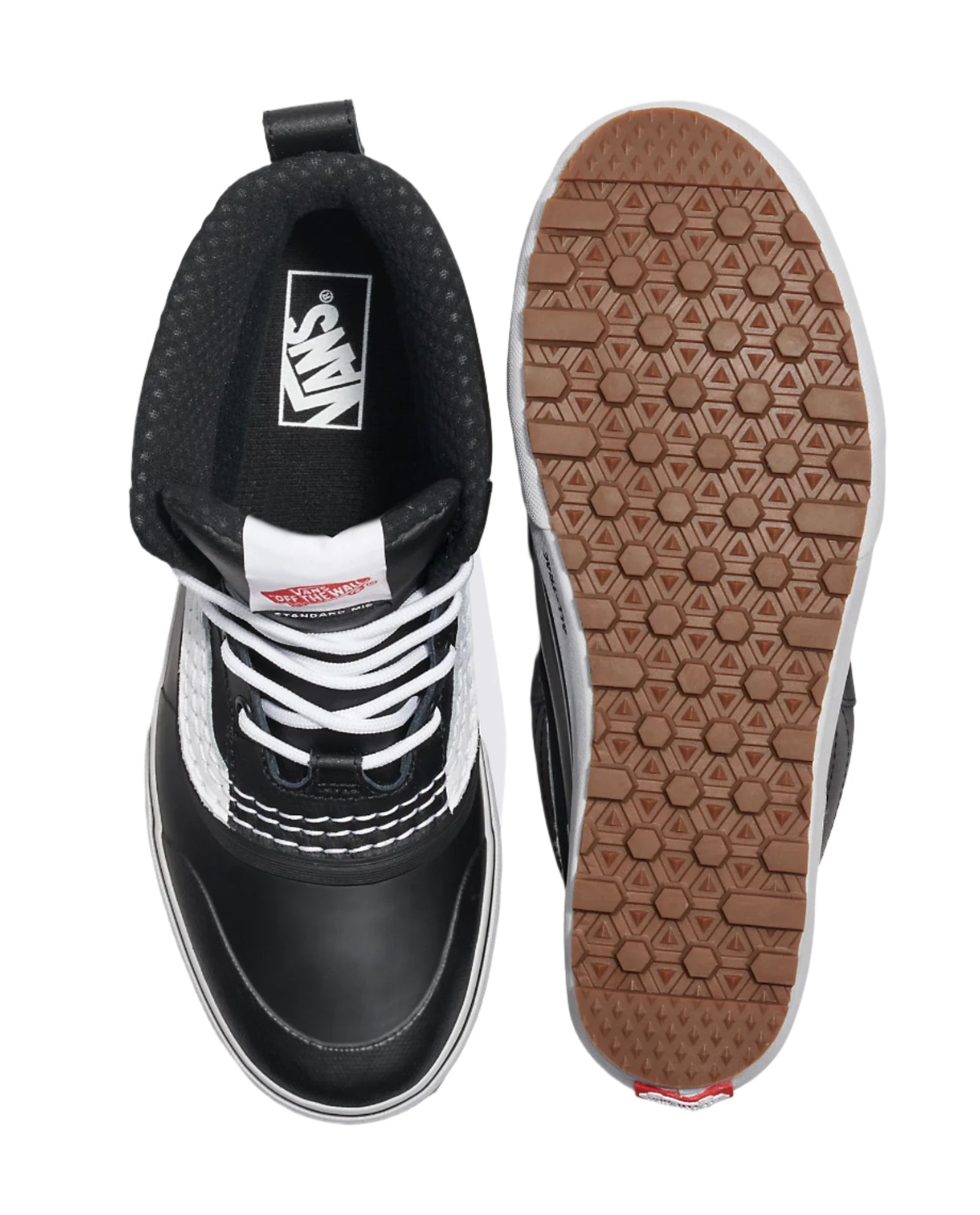 VANS Standard Mid Snow MTE Boots for Men & Women - Waterproof Winter Hiking Shoes, Black/White - Perfect for Snow, Hiking & Outdoor Adventures