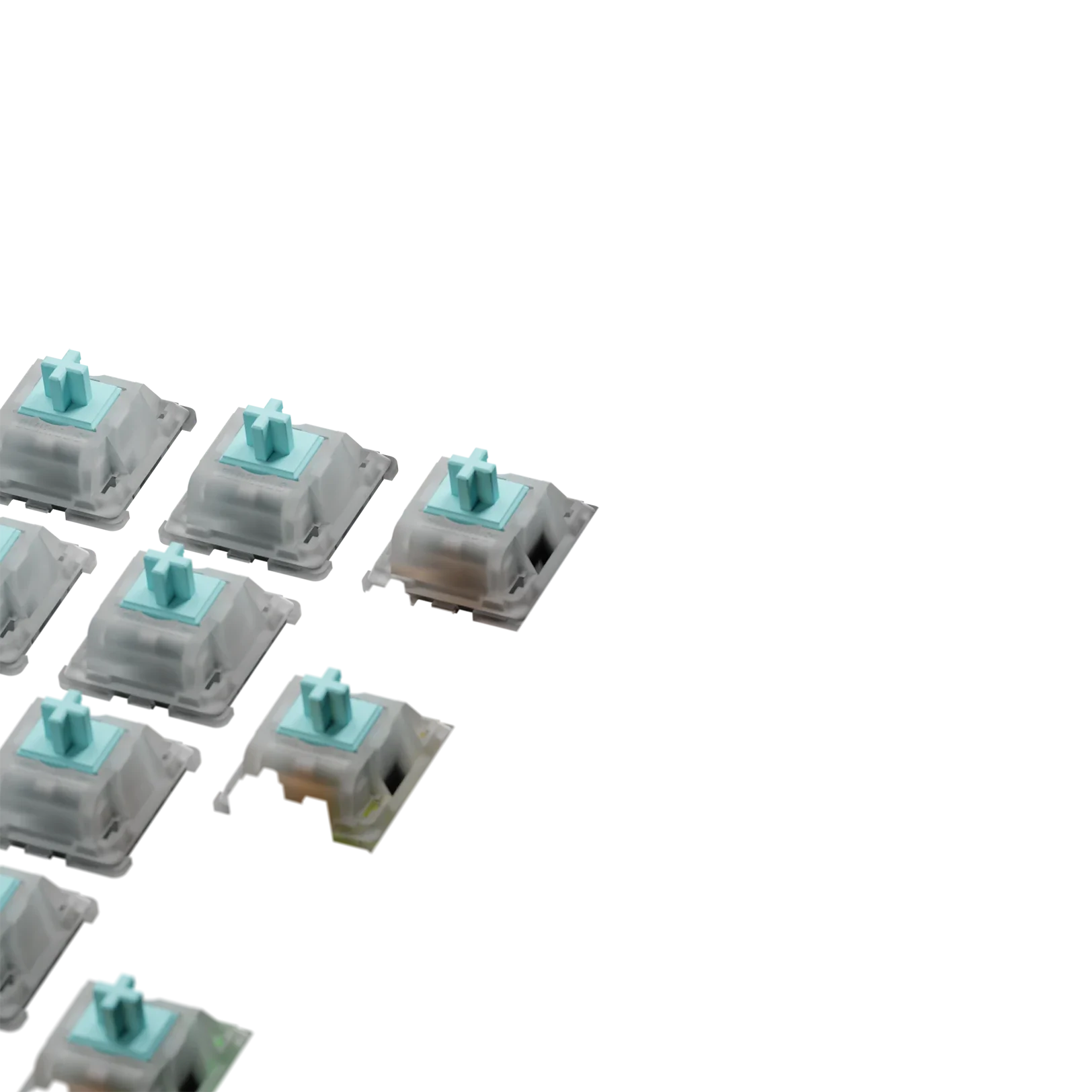 Glorious Lynx Silent MX 100 ISO Mechanical Keyboard Switches - Linear & Quiet for Gaming, Typing & Office Work (100-Pack) | Perfect for PC Builds, Custom Keyboards & Noise-Sensitive Environments