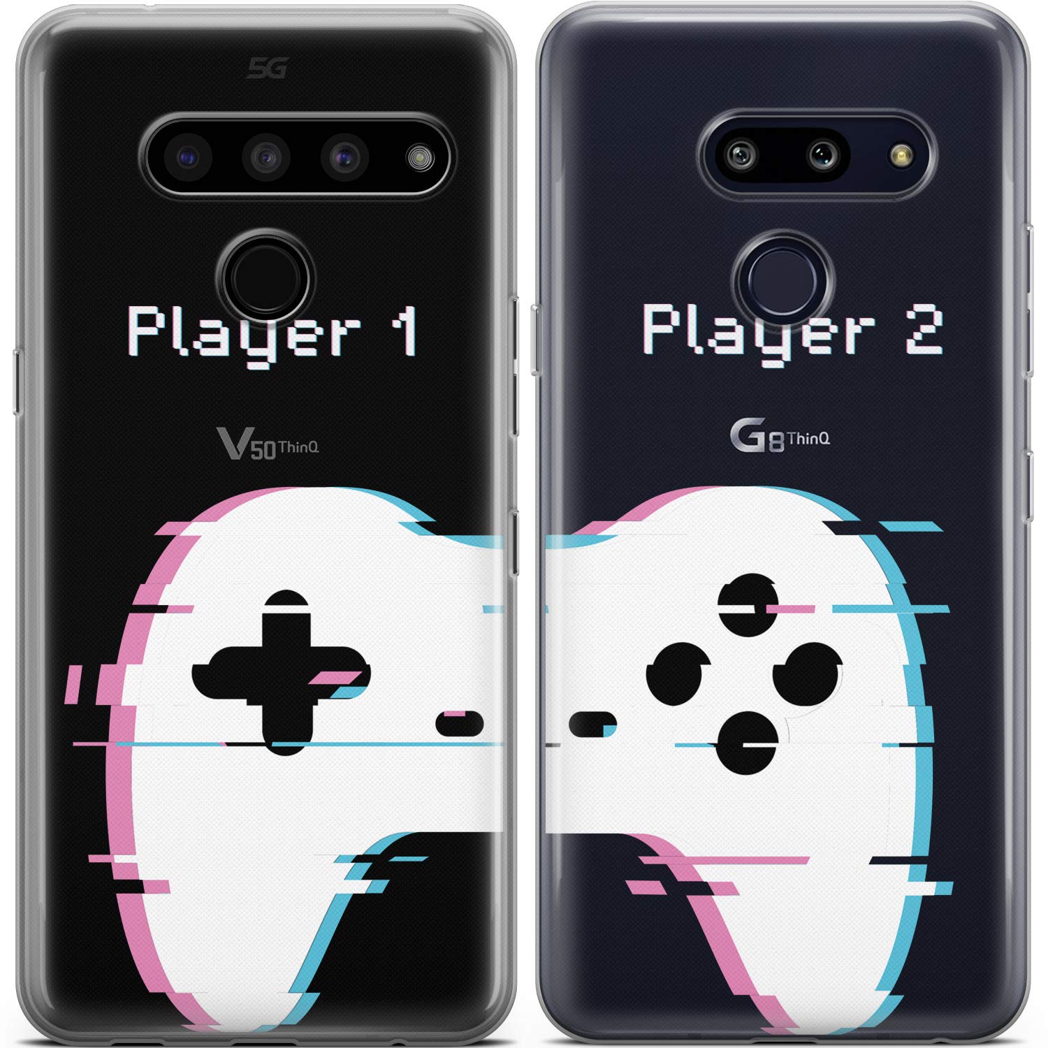 **iPhone 15 Pro Max 14 Plus 13 12 Mini 11 SE XS XR 8 7 Matching Silicone Cases - Cute Funny Geek Couple Protective Cover for Boyfriend & Best Friend - Perfect for Gaming, Travel & Everyday Use**
