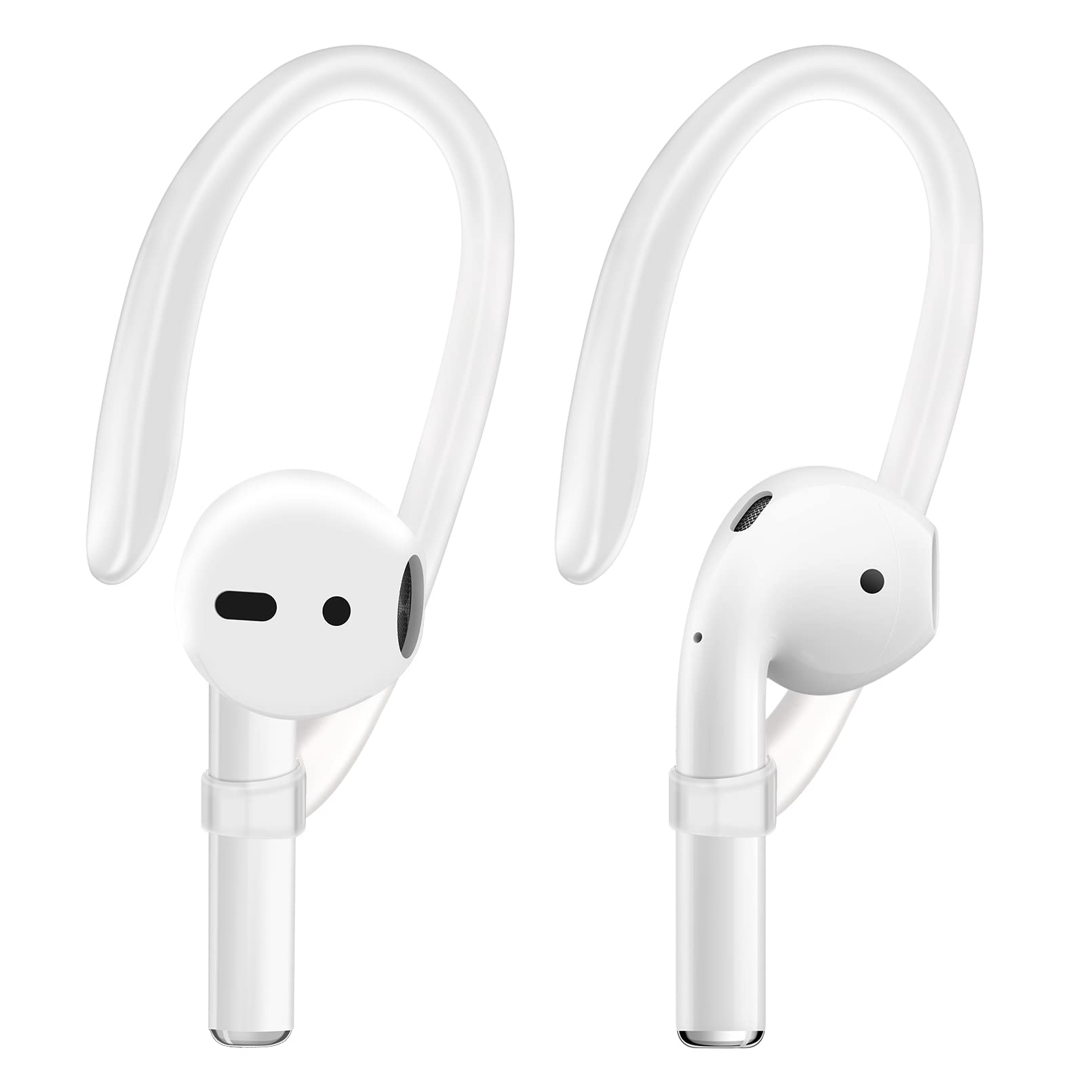 ICARER Anti-Slip Ear Hooks for AirPods 1/2/3/Pro - Secure Fit Sports Ear Hooks for Apple AirPods - Transparent Design - Perfect for Running, Gym Workouts & Outdoor Activities