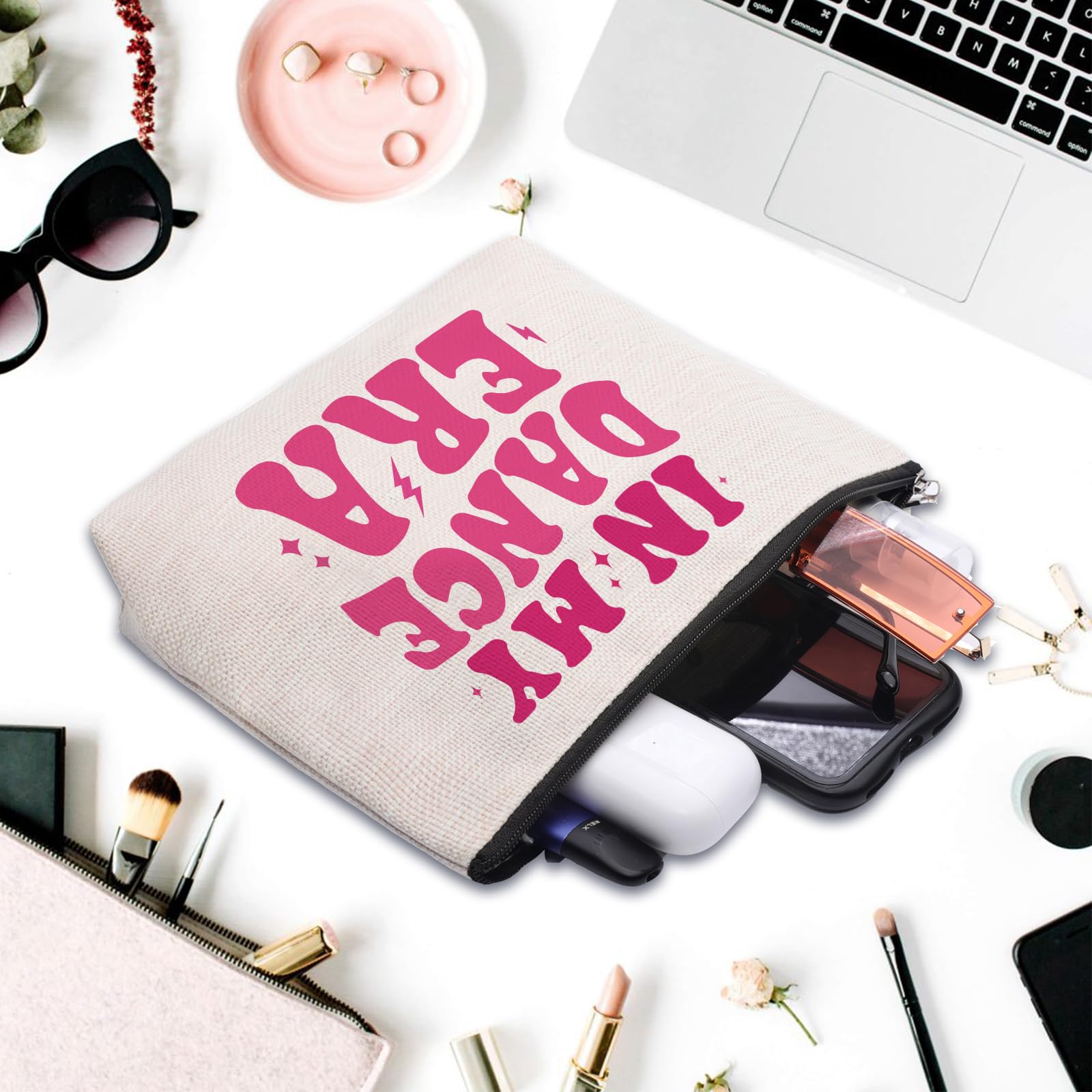 Dancer Gifts Makeup Cosmetic Bag - In My Dance Era Essentials for Women, Perfect for Dance Team Coaches, Teachers & Birthday Presents, Ideal for Dance Classes, Rehearsals & Performances