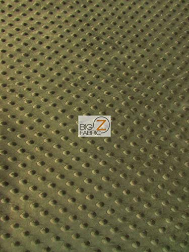 Hug-Z™ Dimple Dot Minky Fabric by The Yard - Soft Baby Blanket Material for DIY Sewing Projects, Nursery Decor & Cozy Clothing (Dark Olive) | Perfect for Baby Blankets, Swaddles, Plush Toys & Home Decor