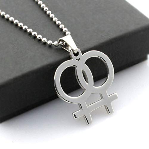 Lesbian Pride Necklace for Women - LGBTQ+ Jewelry Gift for Girlfriend, Wife & Friends - Perfect for Weddings, Birthdays & Christmas - Elegant & Meaningful Accessory for Everyday Wear & Special Occasions