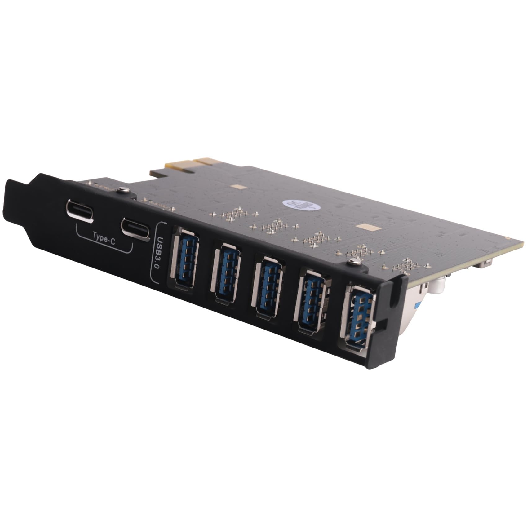 Uhidka PCI-E to USB 3.0 7-Port Expansion Card - PCI Express USB 3.2 Gen 1 Adapter Card - Internal USB 3 Hub Converter for Desktop PC - Expand Connectivity for Gaming, VR, Printers & External Storage