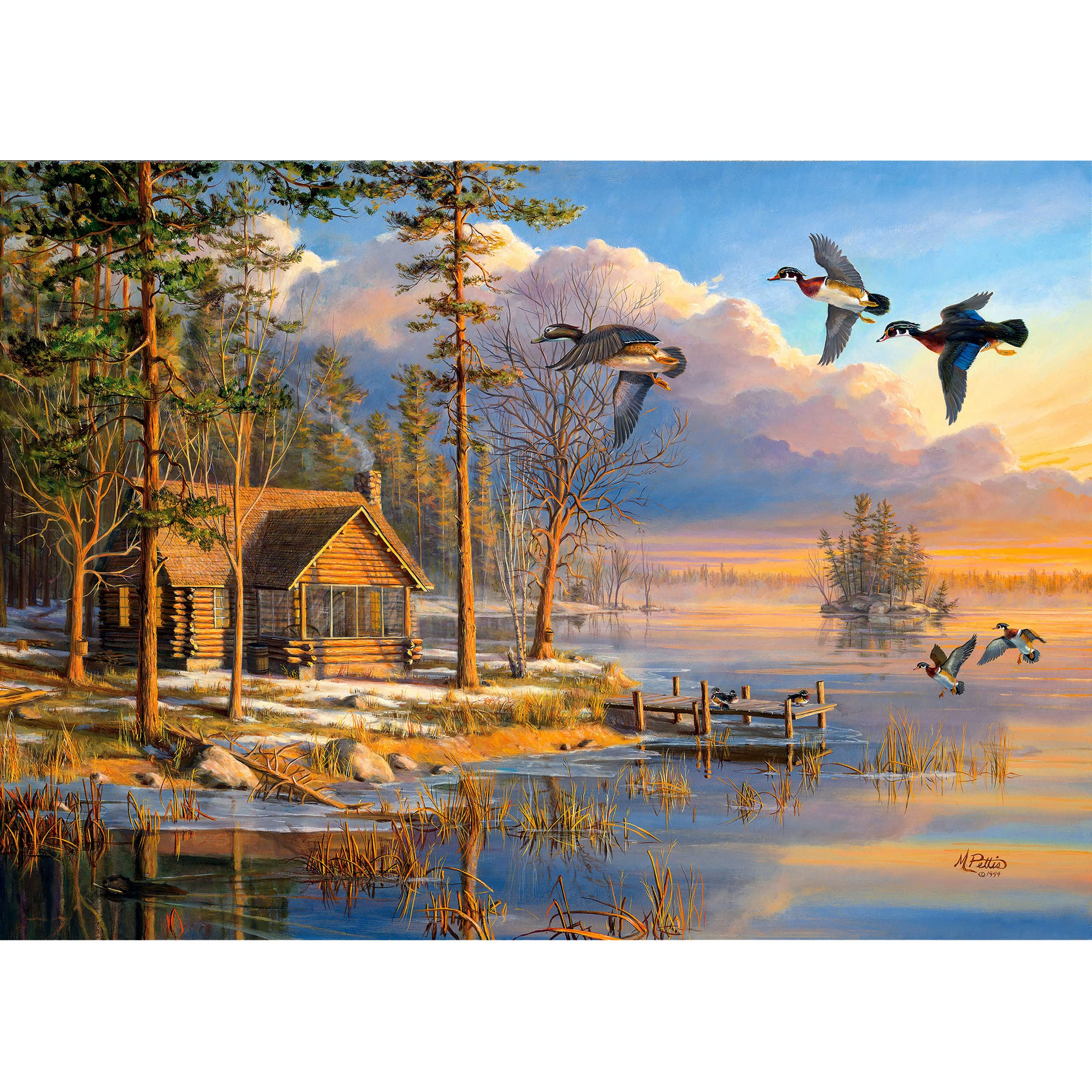 River's Edge Products 1000-Piece Jigsaw Puzzle in Tin - Nature Landscape Puzzle for Adults, Teens & Kids (28x20 Inches) | Perfect for Family Game Nights, Rainy Day Activities & Stress Relief