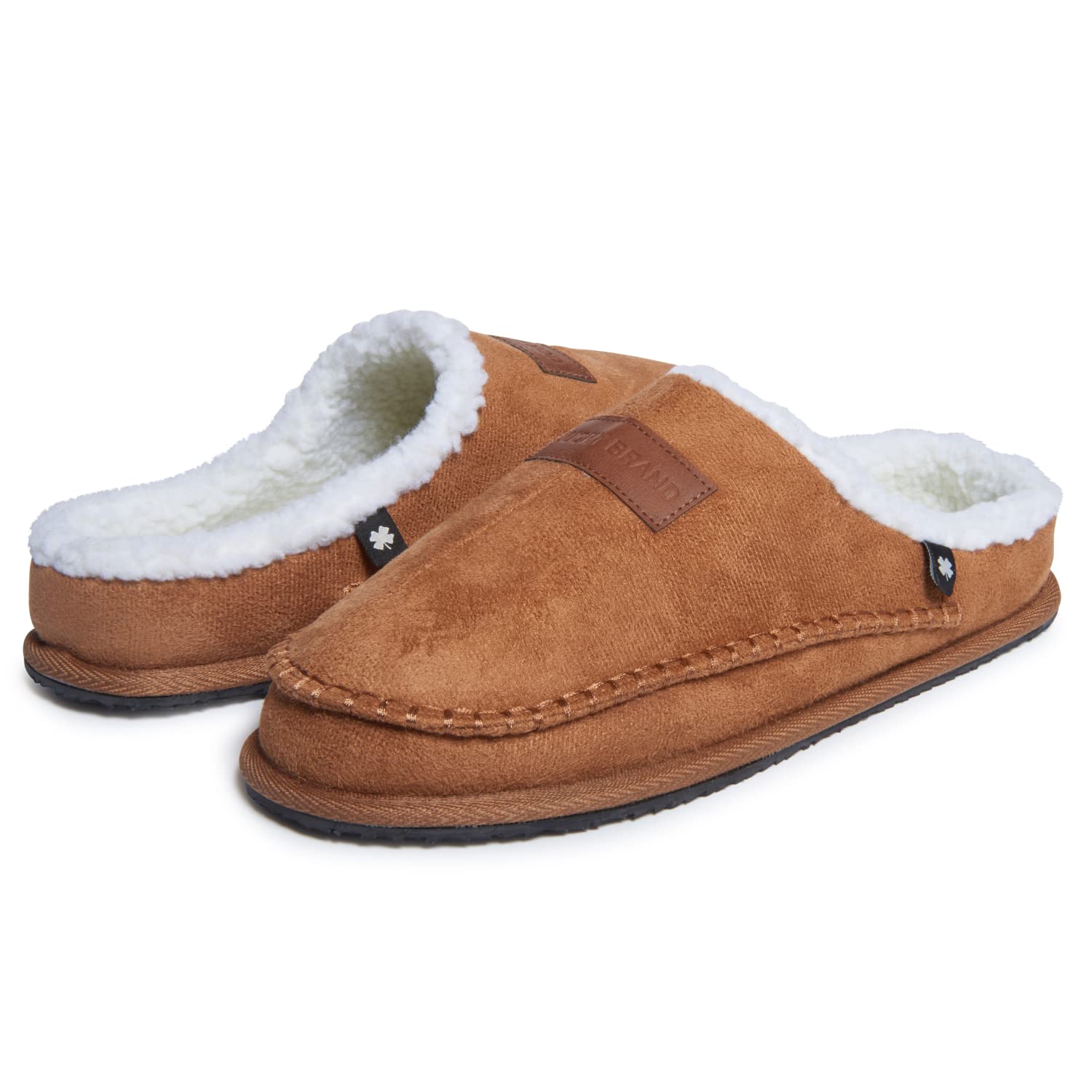 Lucky Brand Men's Memory Foam Slip-On Clogs - Comfortable Indoor/Outdoor House Shoes with Warm Fleece Lining - Perfect for Home, Garden, and Relaxation
