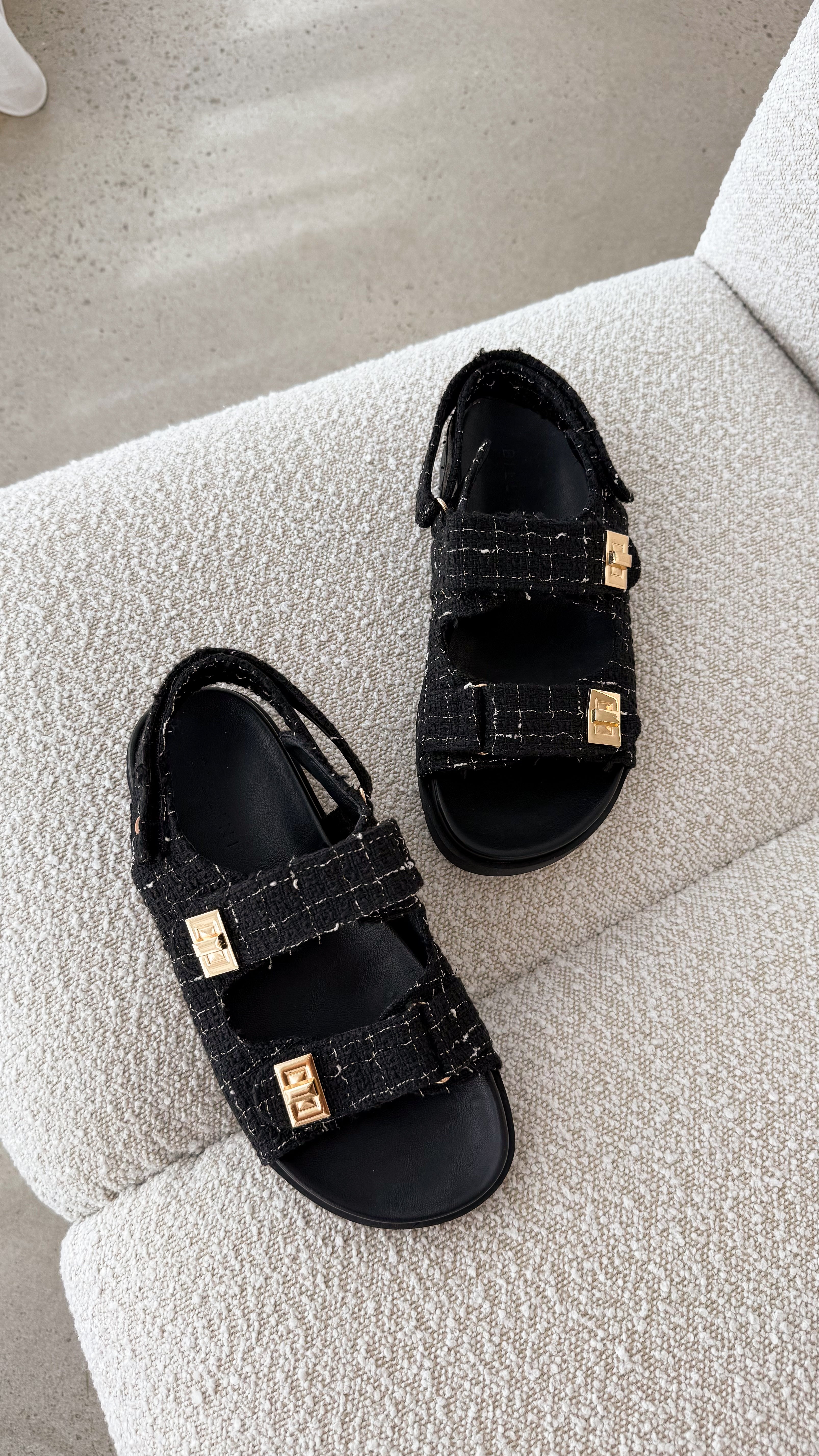 Lillian Black Boucle Flats - Comfortable Women's Ballet Shoes for Work, Office & Casual Wear | Elegant & Stylish Everyday Footwear