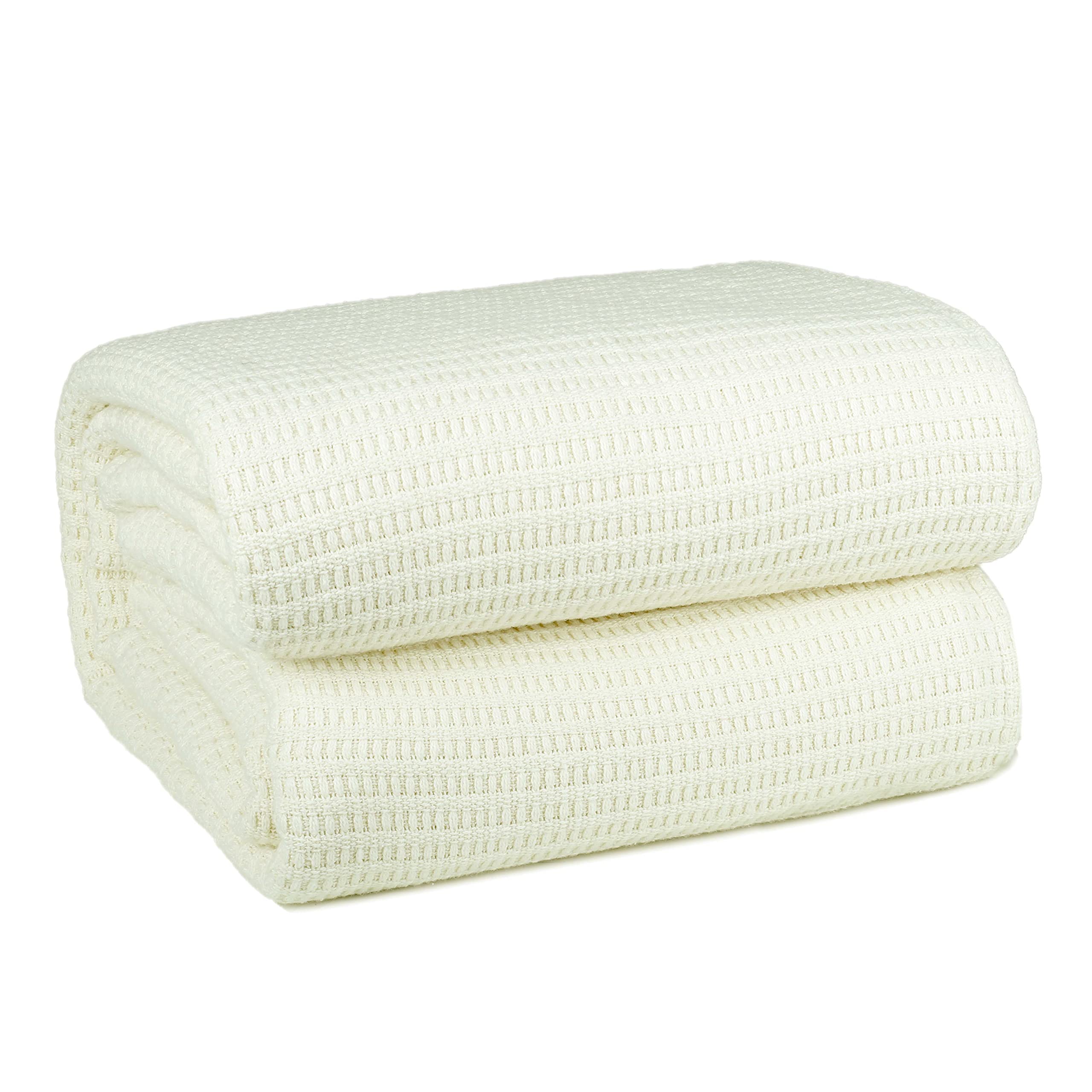 Breathable 100% Cotton Blanket Queen Size - All Season for Bed & Sofa