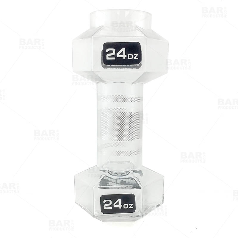 24oz Barbell Beer Glass - Heavy Duty Weightlifting Themed Pint for Gym Enthusiasts & Home Bars - Perfect for Post-Workout Drinks & Man Cave Decor