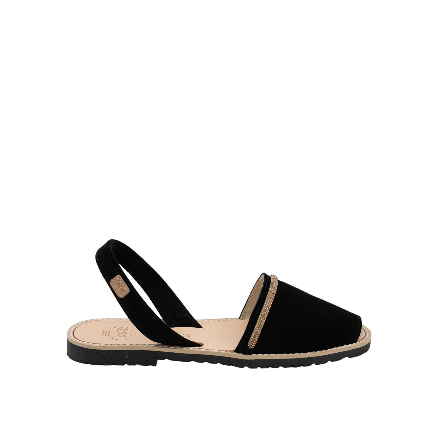 Open Toe Leather Menorcan Sandals with Sling Back - Madona 1056R 2H Brillante | Comfortable Summer Casual Shoes for Beach, Vacation & Outdoor Walking