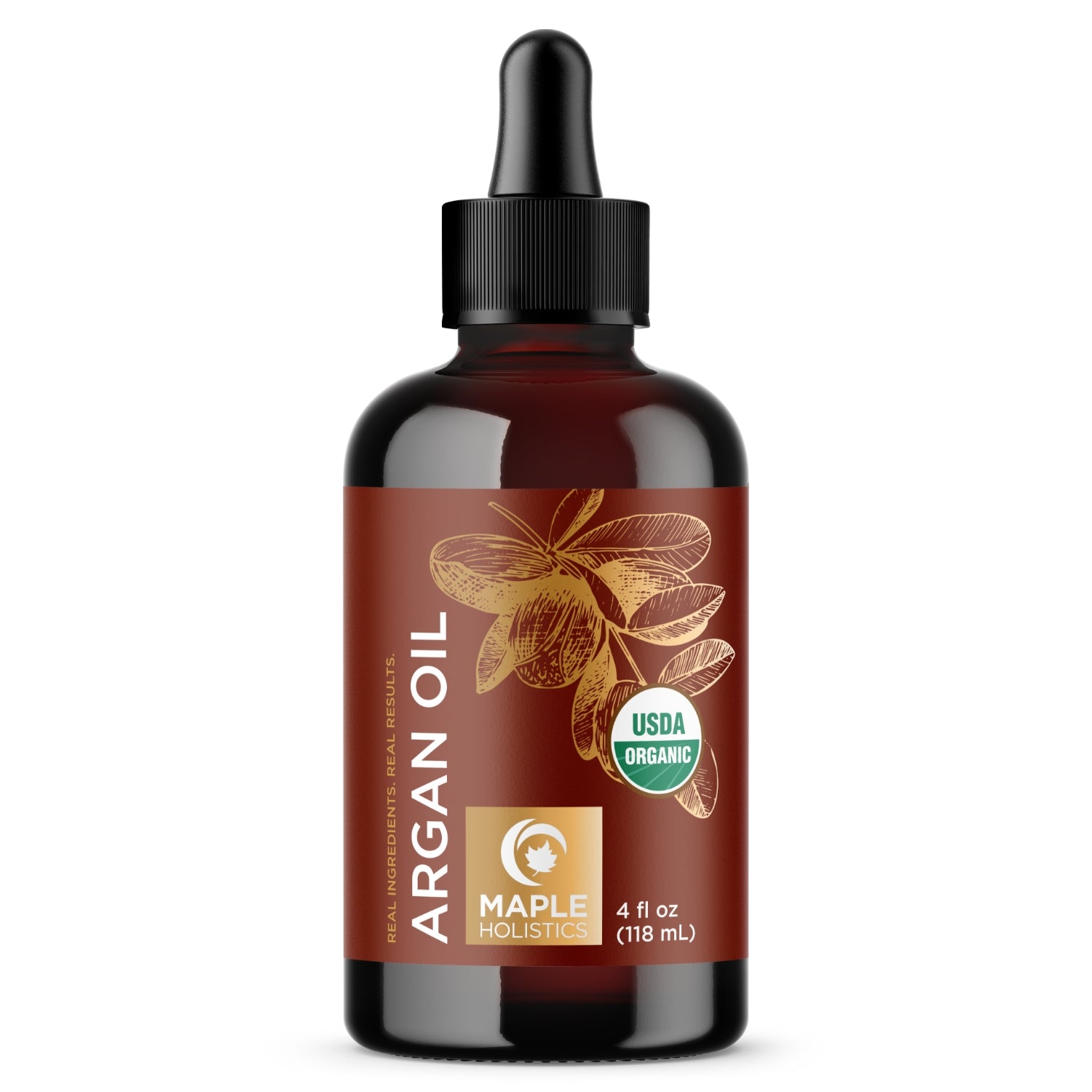 Pure Organic Argan Oil for Hair & Skin - 100% Natural Cold Pressed Moroccan Argan Oil - Best for Dry Hair, Frizzy Hair, Split Ends & Skin Hydration - Perfect for Daily Hair Care, Face Moisturizer & Nail Treatment