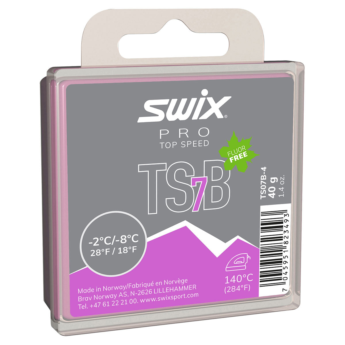 Swix PRO Top Speed Black (TSB) Ski Wax - High Performance Cold Weather Wax for Cross-Country & Alpine Skiing - Perfect for Racing & Training on Snow