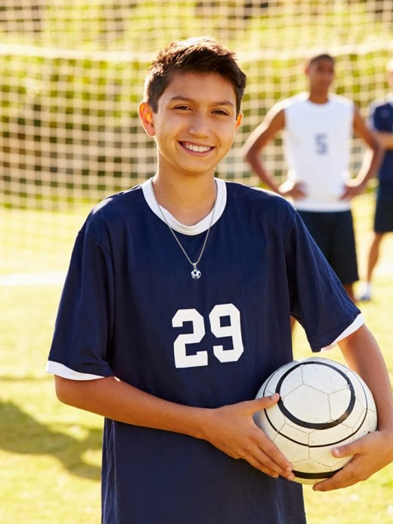 Men's Soccer Necklace - Football Ball Pendant for Boys & Men - Trendy Sports Fan Jewelry - Perfect Gift for Soccer Lovers - Game Day, Birthday & Fan Collection Accessories