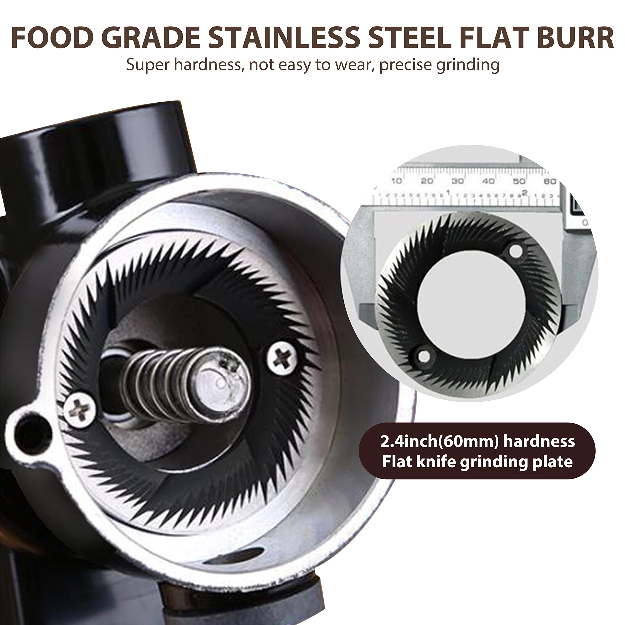 Premium RRH Electric Burr Coffee Grinder - Professional Automatic Coffee Bean Mill with 250g Capacity, Perfect for Espresso, French Press & Cold Brew at Home or Office (RRH-CG-BLK-A)