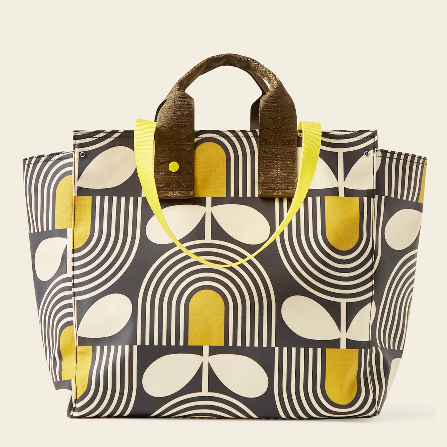 Stylish Giant Striped Tulip Noir Tote Bag - Perfect for Work, Travel & Shopping | All-in-One Fashion Accessory
