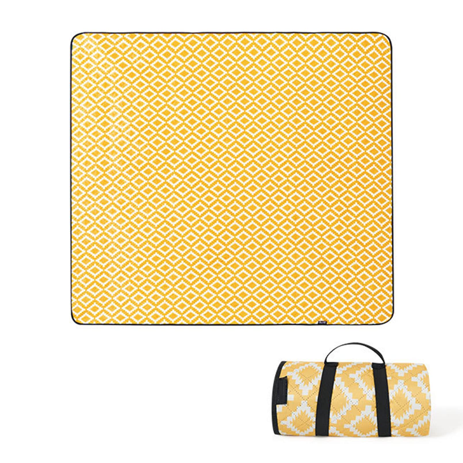Waterproof Outdoor Picnic Blanket - Extra Large Thick Moisture-Proof Picnic Mat for Beach, Park & Camping - Soft Washable Patio Rug for Garden, Backyard & Picnic Parties