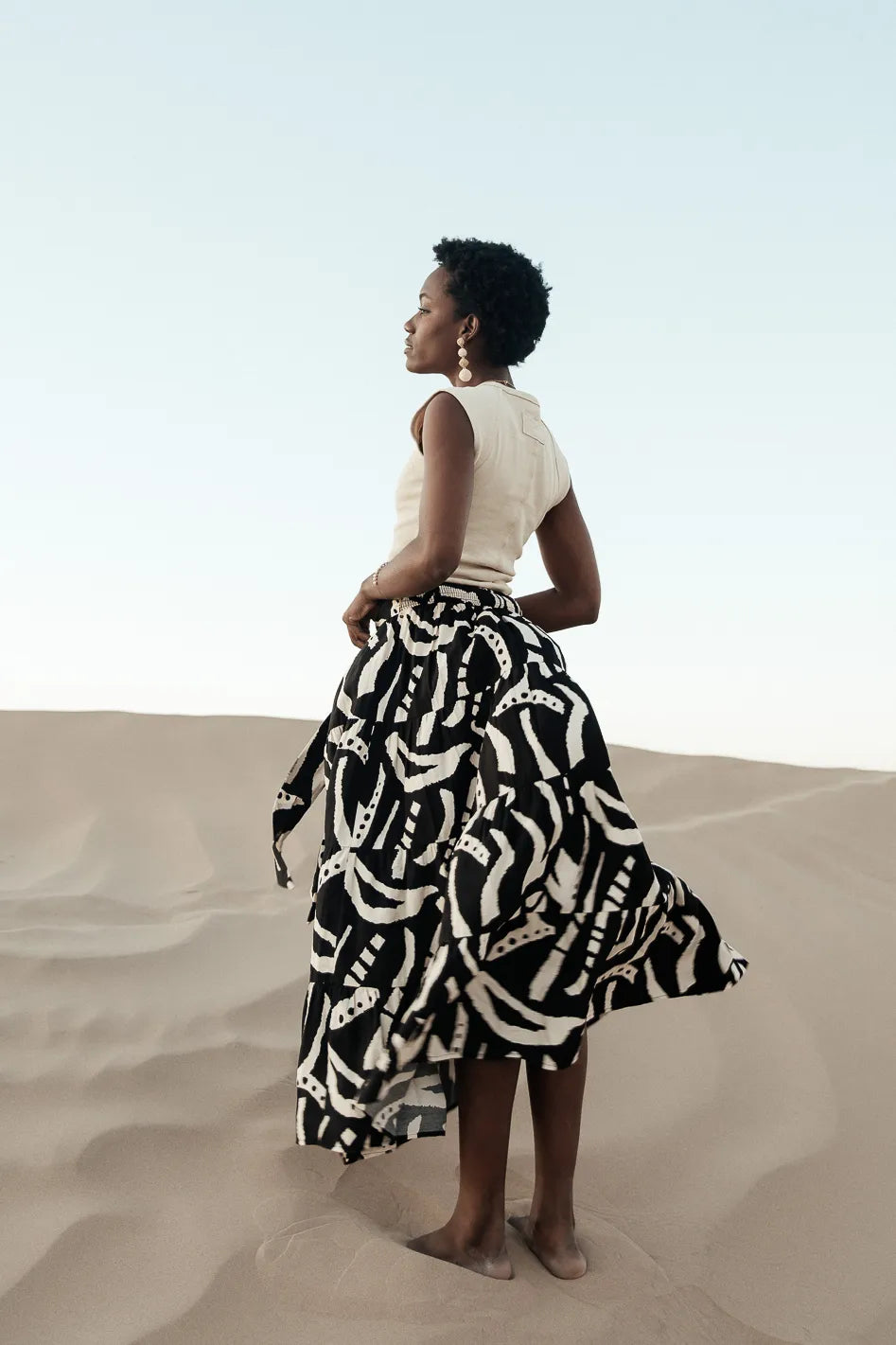 NOCO Abstract Print Skirt - Women's Fashion Skirt for Casual & Party Wear - Final Sale | Perfect for Summer Outfits, Beach Vacations & Date Nights