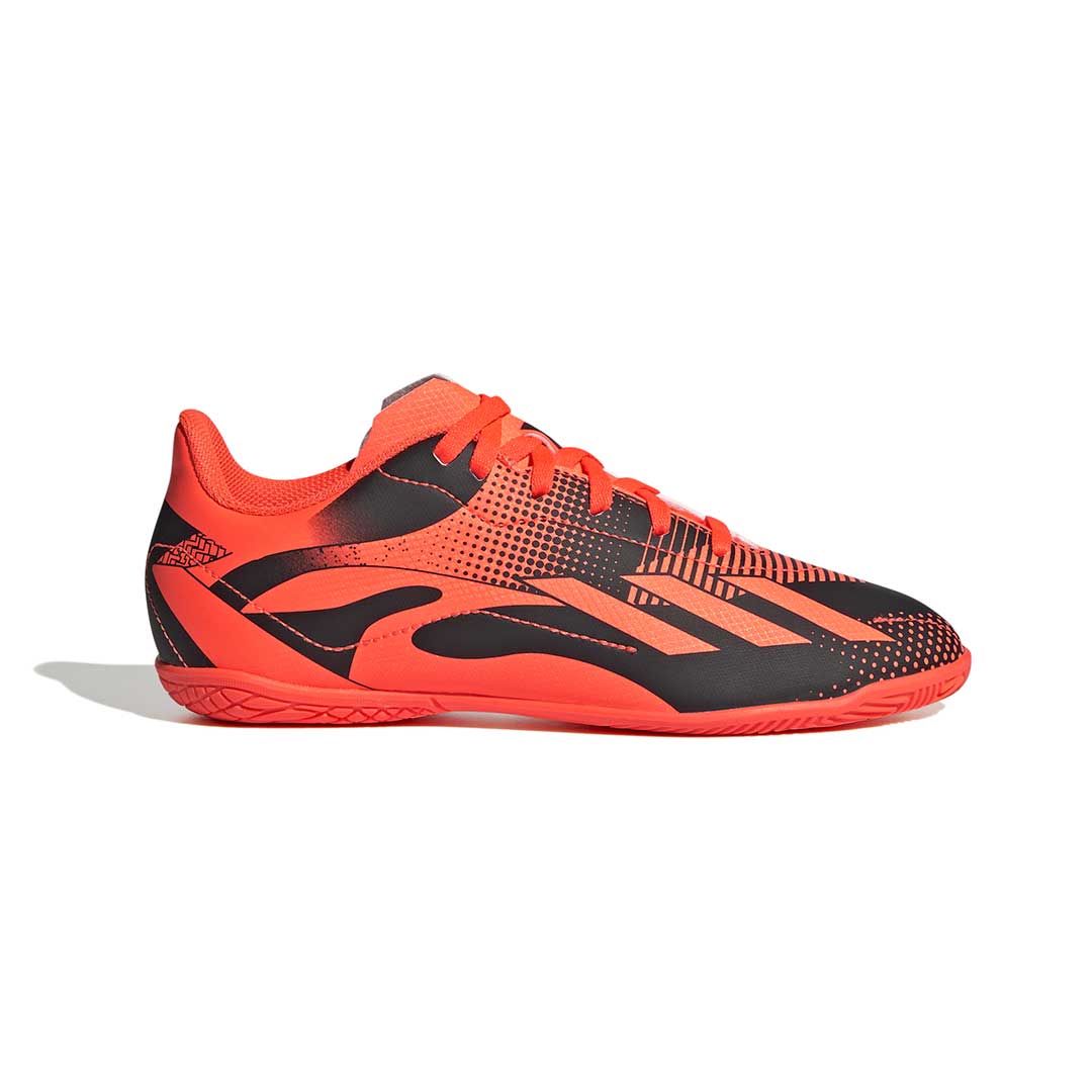 adidas Kids' X Speedportal Messi.4 Indoor Soccer Shoes for Boys & Girls - Lightweight & Comfortable Junior Football Cleats (GZ5138) - Perfect for Indoor Training, Futsal & School Gym Class