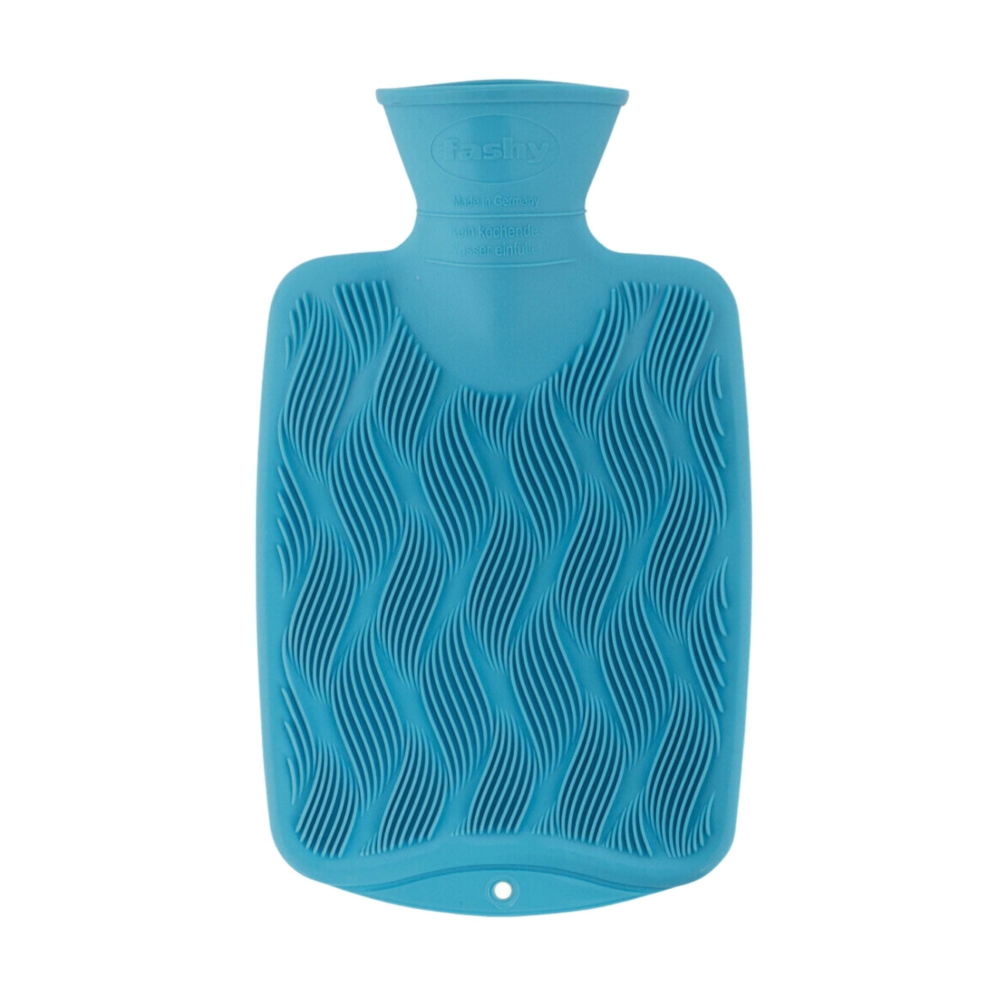 0.8L Aqua 3D Wave Pattern Fashy Hot Water Bottle - Perfect for Winter Warmth, Period Pain Relief & Cozy Nights at Home